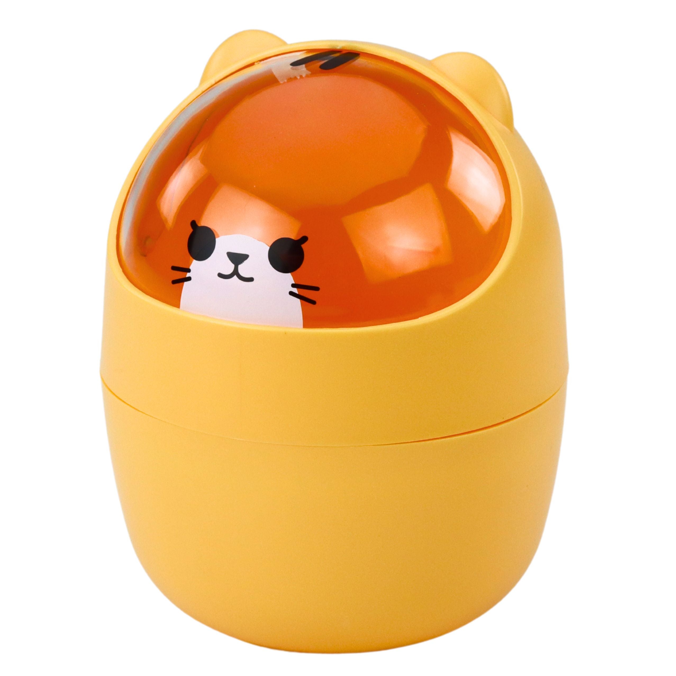 Mini Teddy Bear Desk Table Basket Orange 1l 16cm