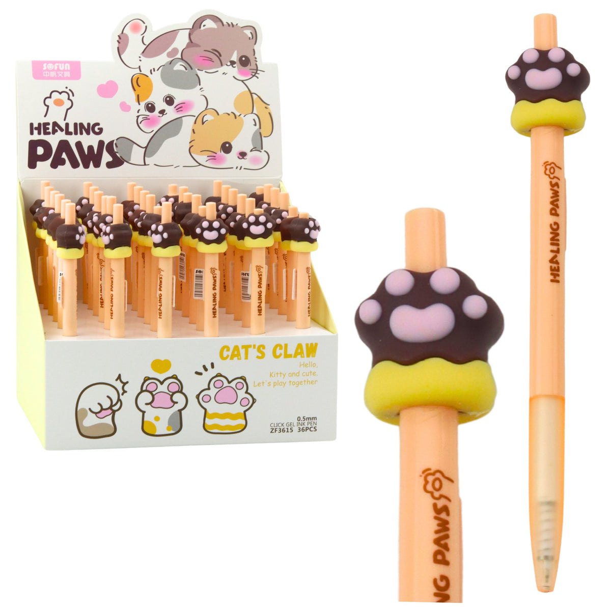 Peann Glóthach Lapa Cat Dúch Gorm Donn 15cm 0.5mm