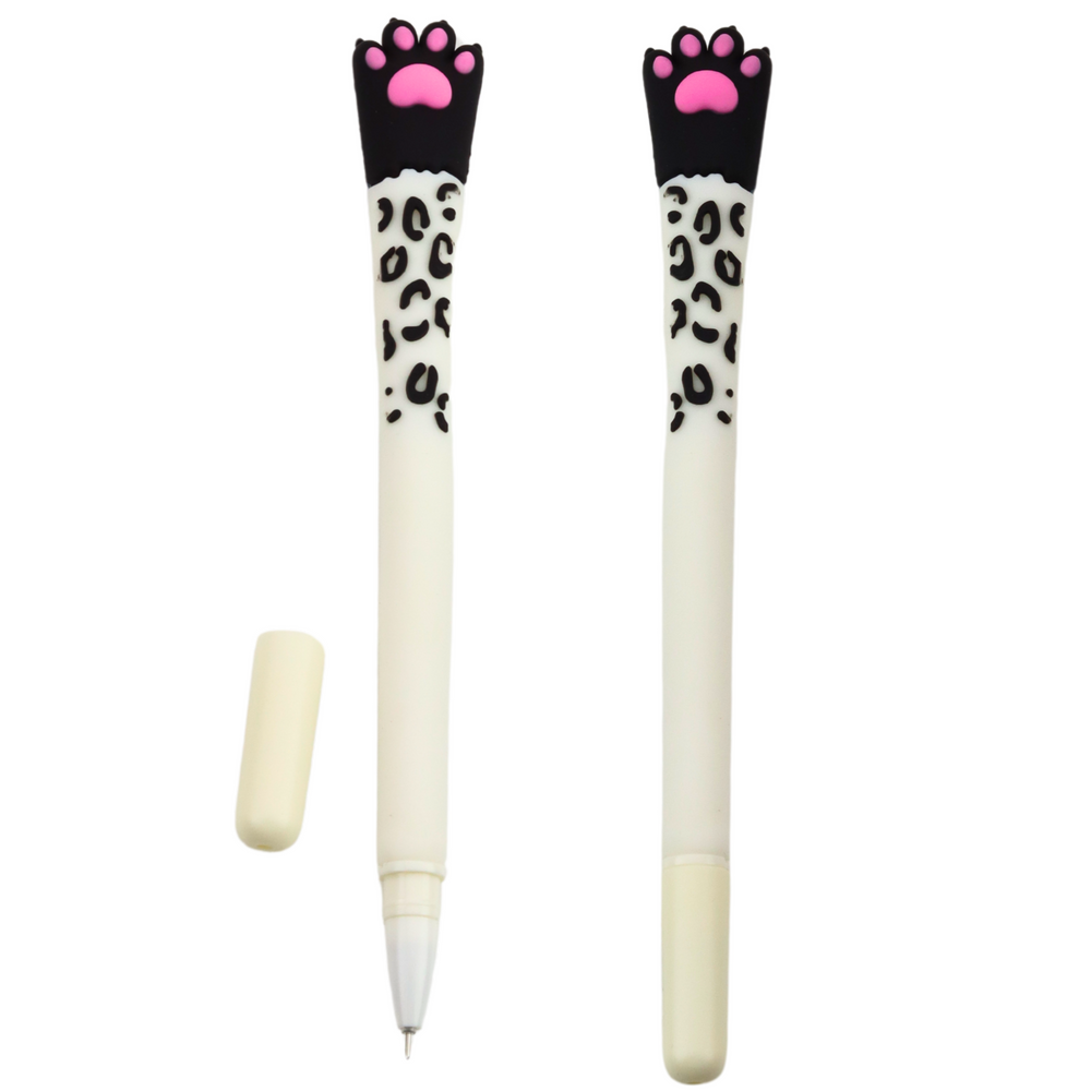 Cat Paw Gel Pen Blue Ink Black And White Cap 165cm