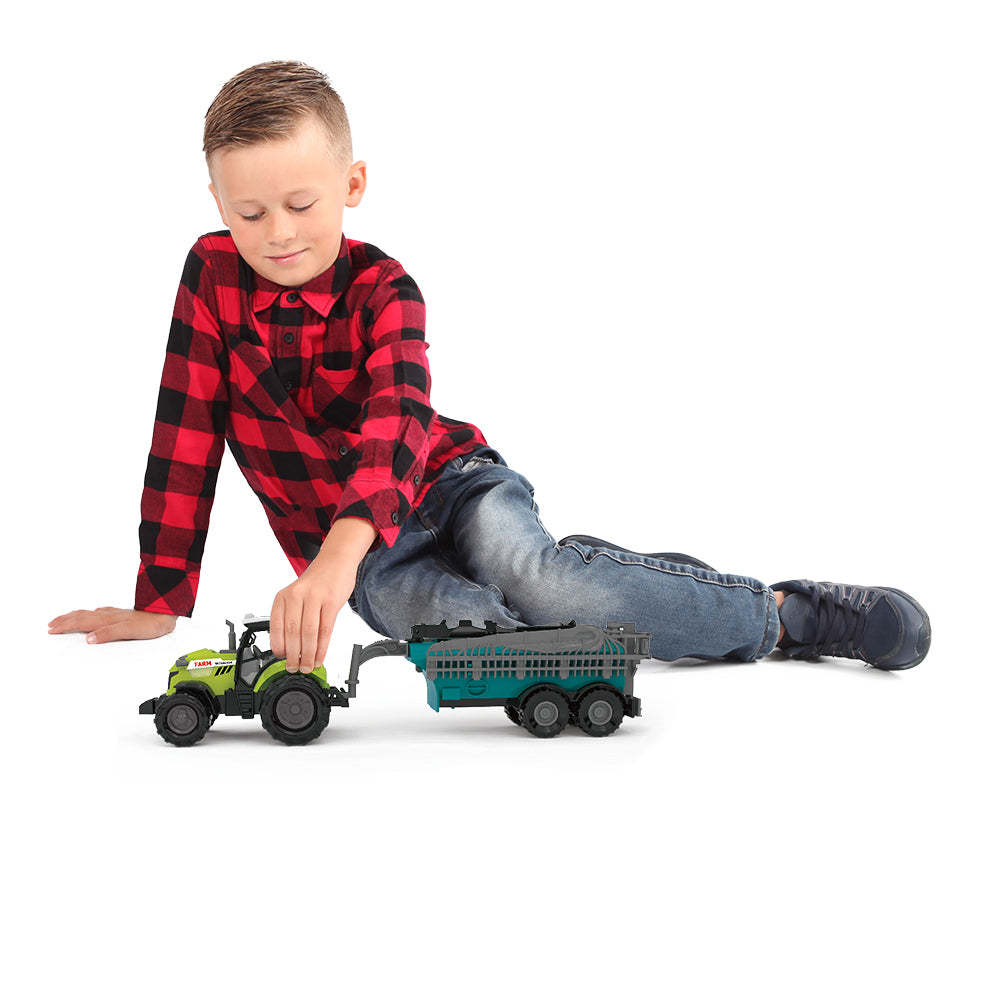 Traktor so zvukovou svetelnou nádržou na vodu