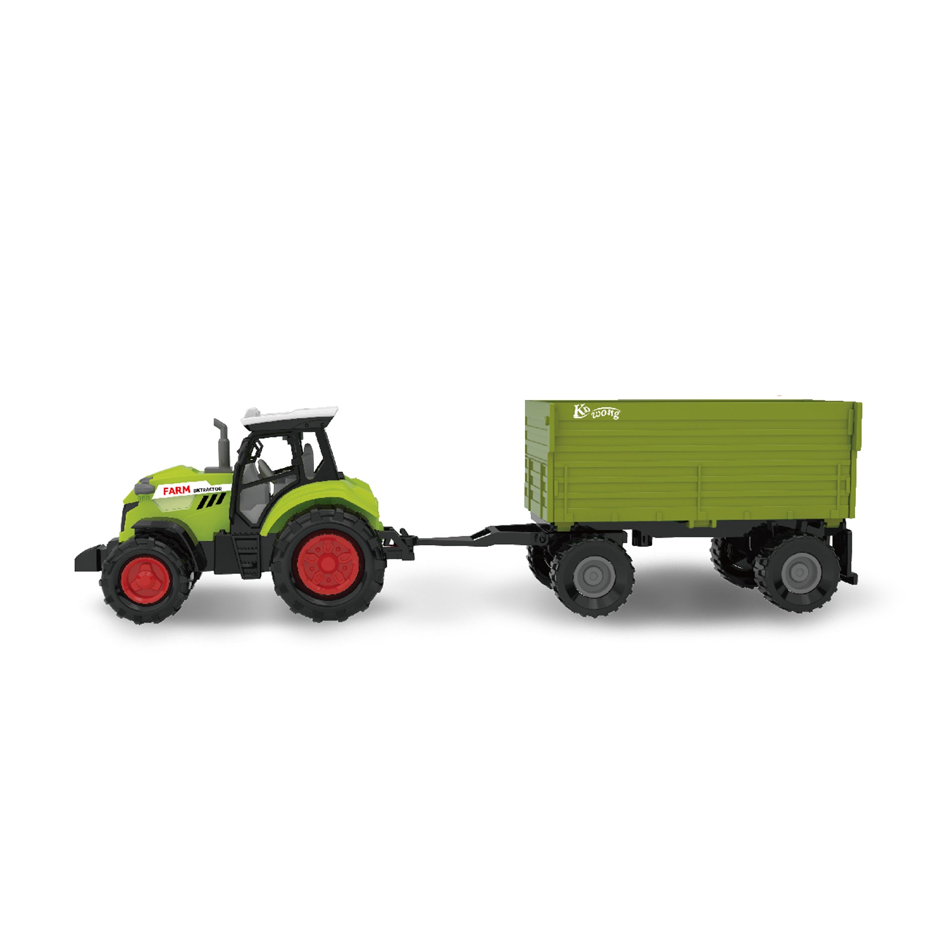 Tractor con remolque con luz sonora.