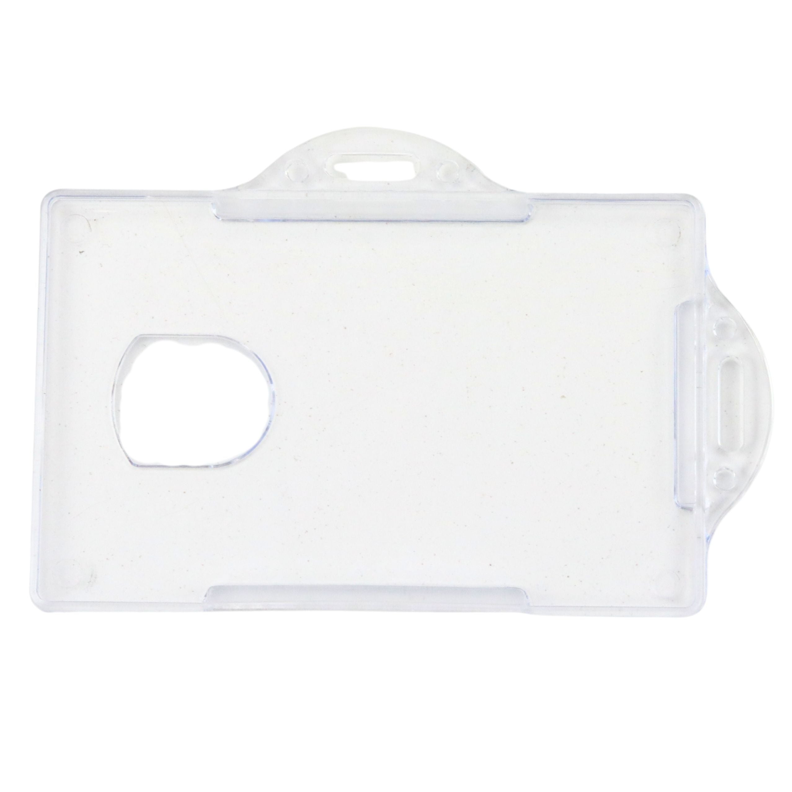 Horizontal Id Card Case Hard Plastic Transparent 10pcs.