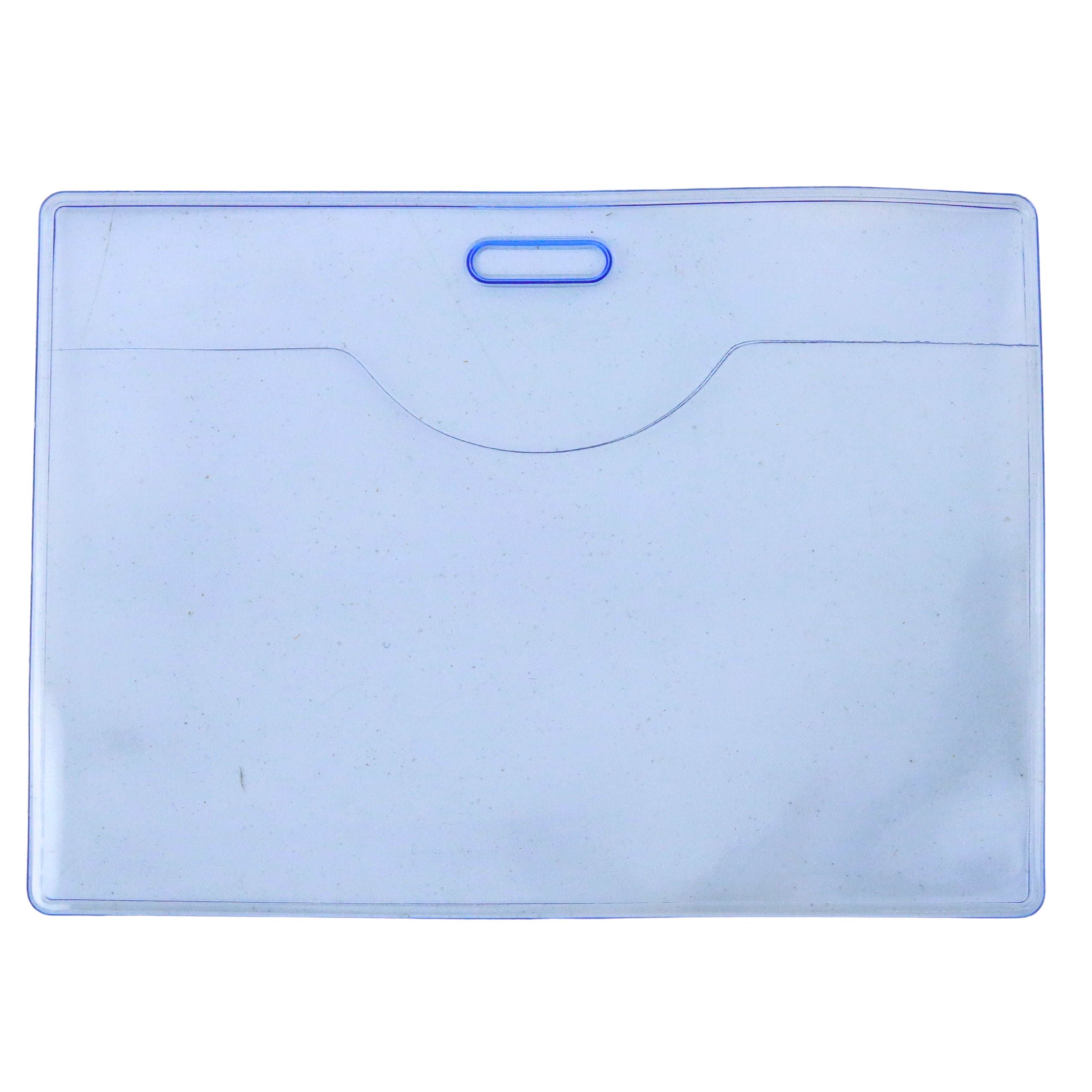 Set Of Id Card Holders Flexible Transparent Blue 20pcs.