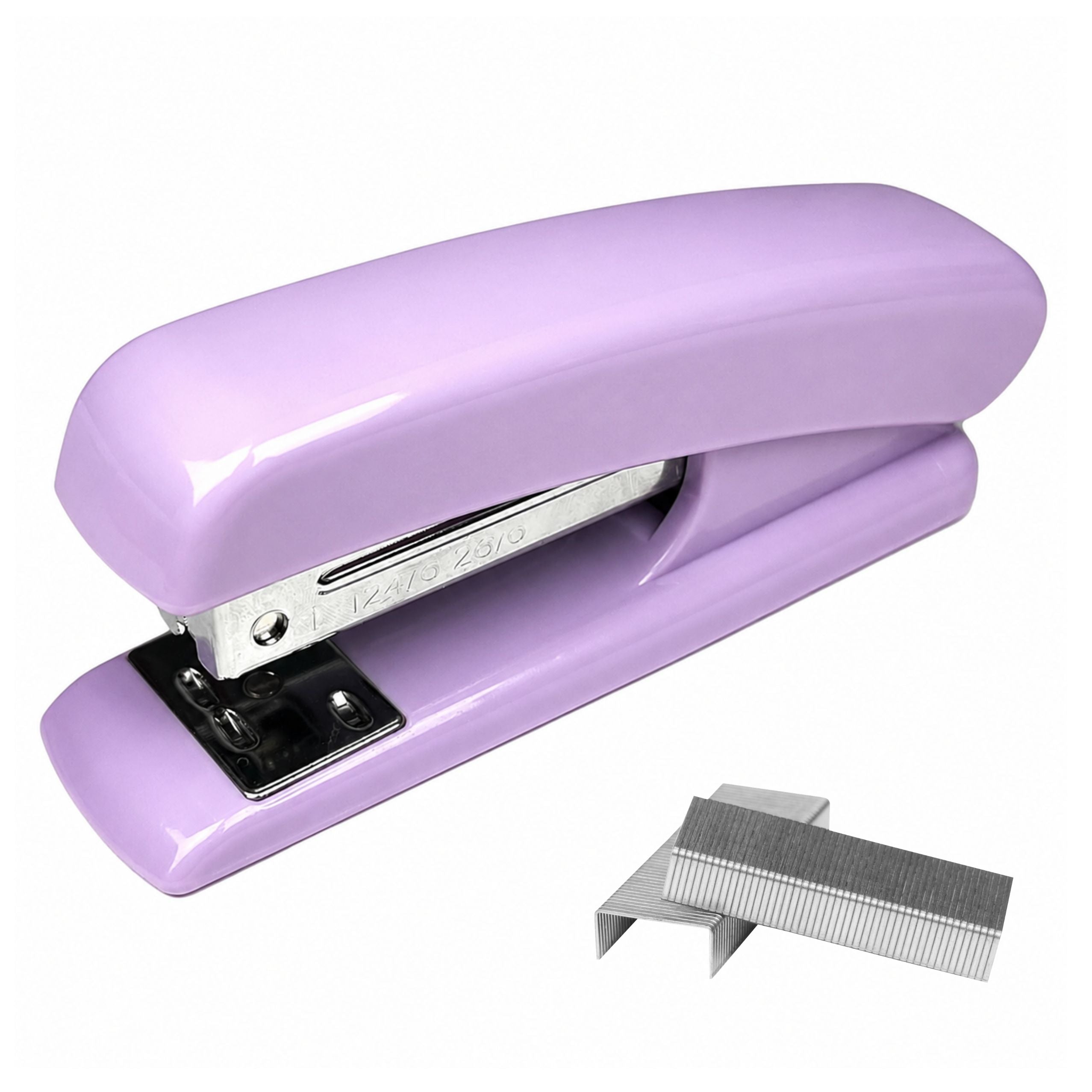 Metal Office Stapler Up To 25 Sheets 24/6 26/6 Staples Purple