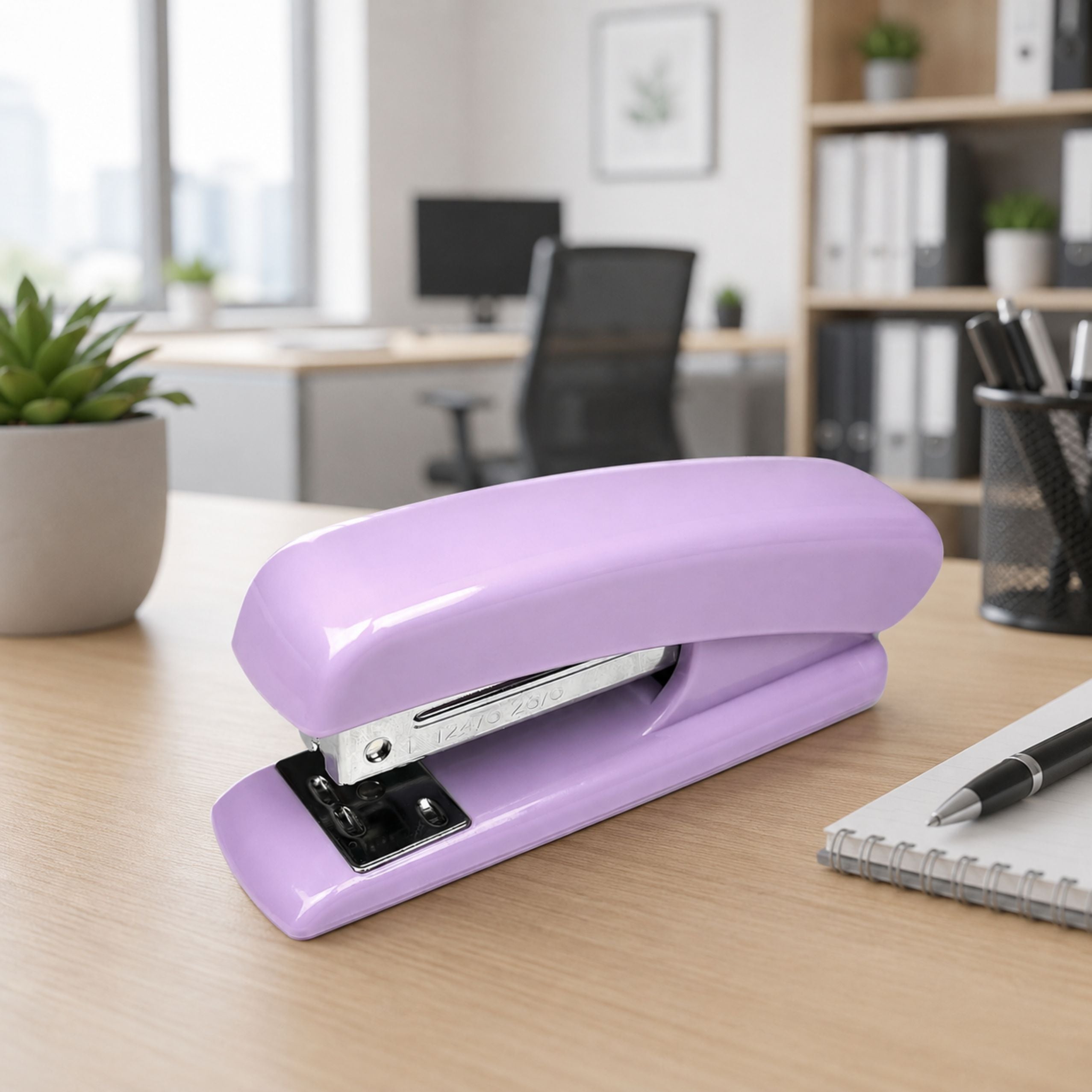 Metal Office Stapler Up To 25 Sheets 24/6 26/6 Staples Purple