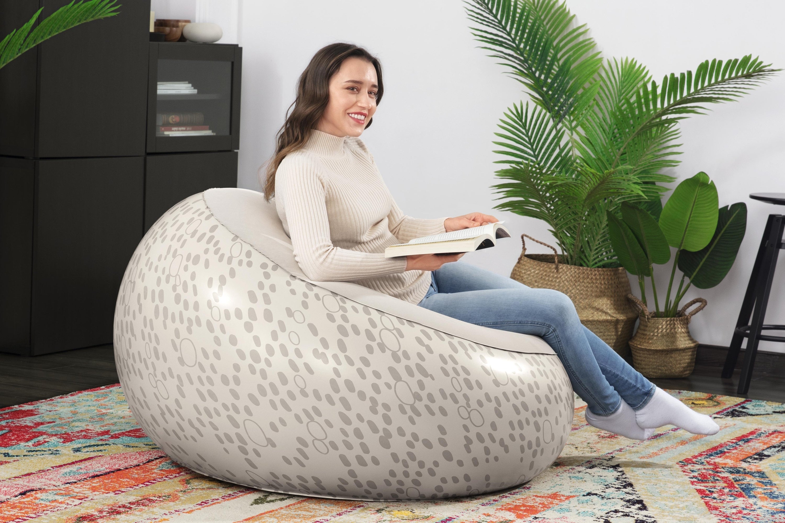 Inflatable Chair Gray Bestway 75052