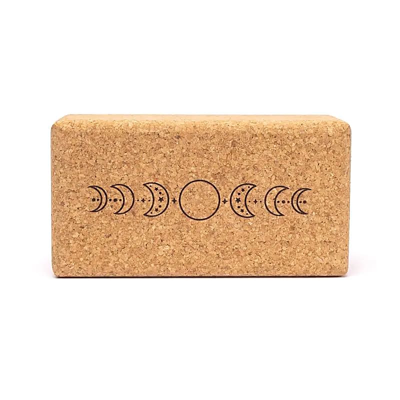 Yoga Props Block Cork Moon Phases - 23x12x7.5 Cm