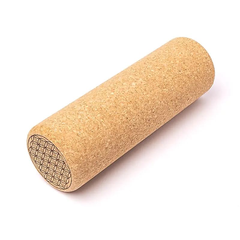 Adereços de Yoga Cilindro Cortiça Flor da Vida - 30x10 Cm