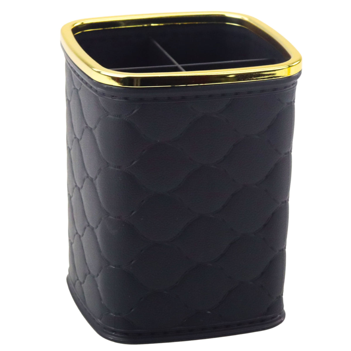 Brush Organizer Four Compartments Black 12 X 9.5cm