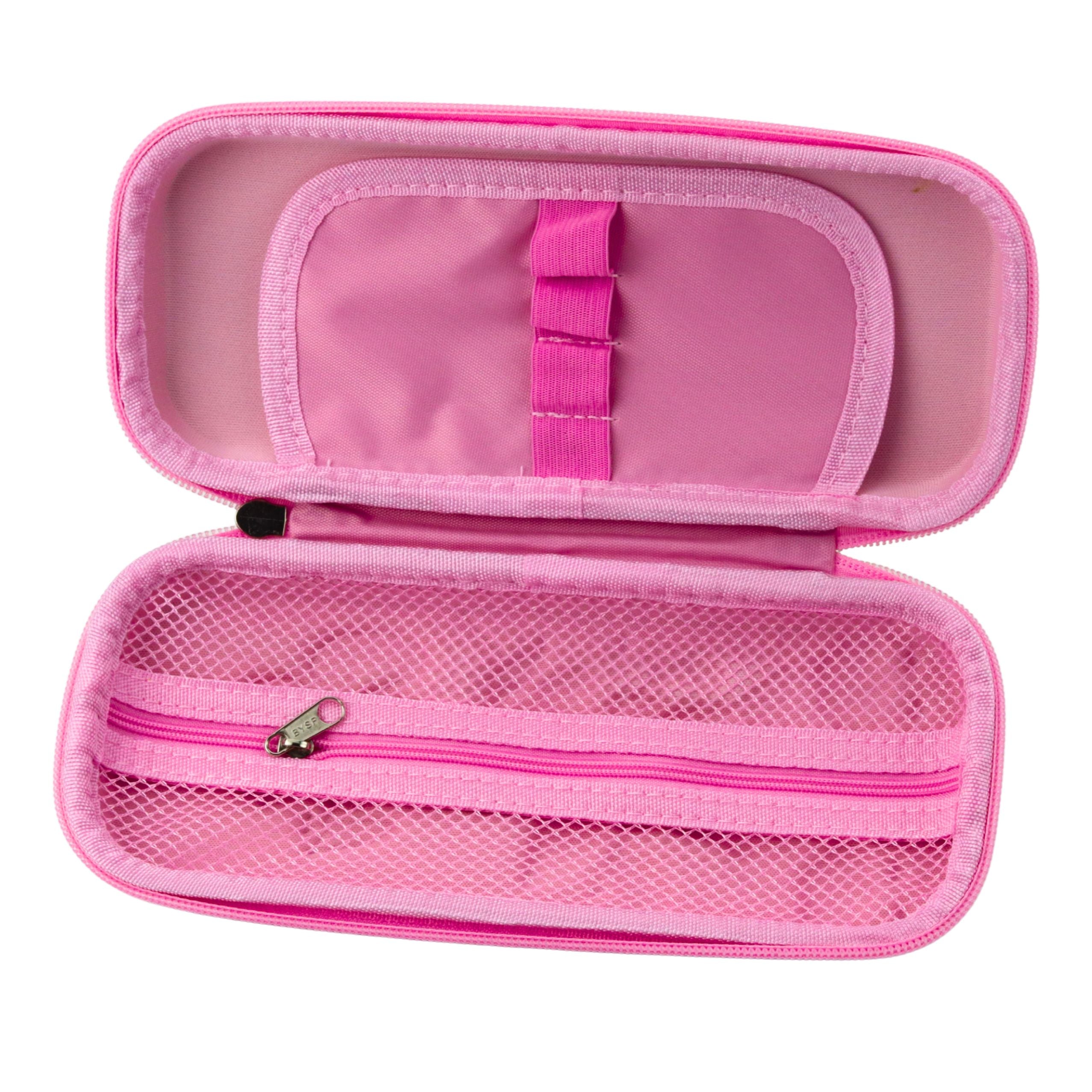 Pink Unicorn Stiffened School Pencil Case 22.5x10 Cm