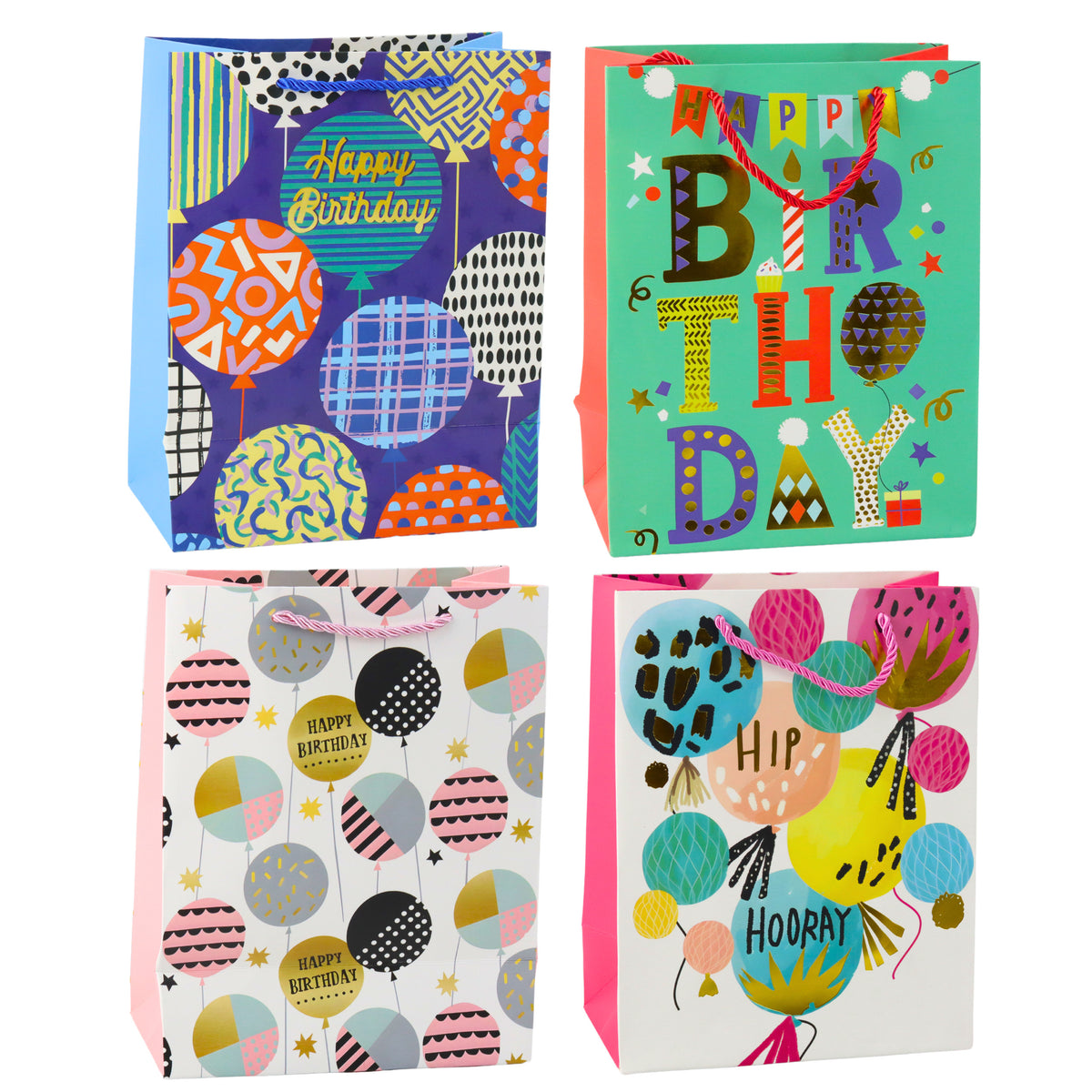 Busta regalo in carta con motivi di compleanno 23 X 18 X 10,5 cm