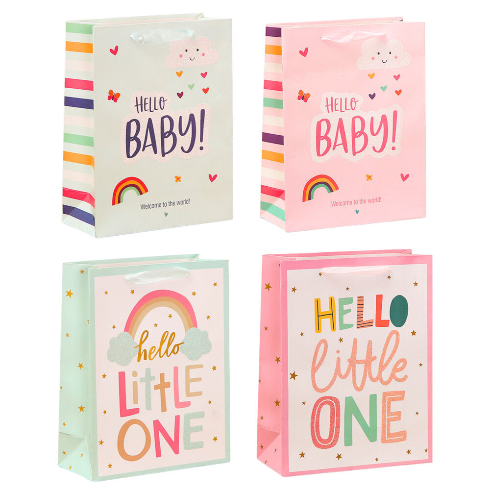 Hello Baby Little One Baby Gift Bag 36 X 12 X 10cm