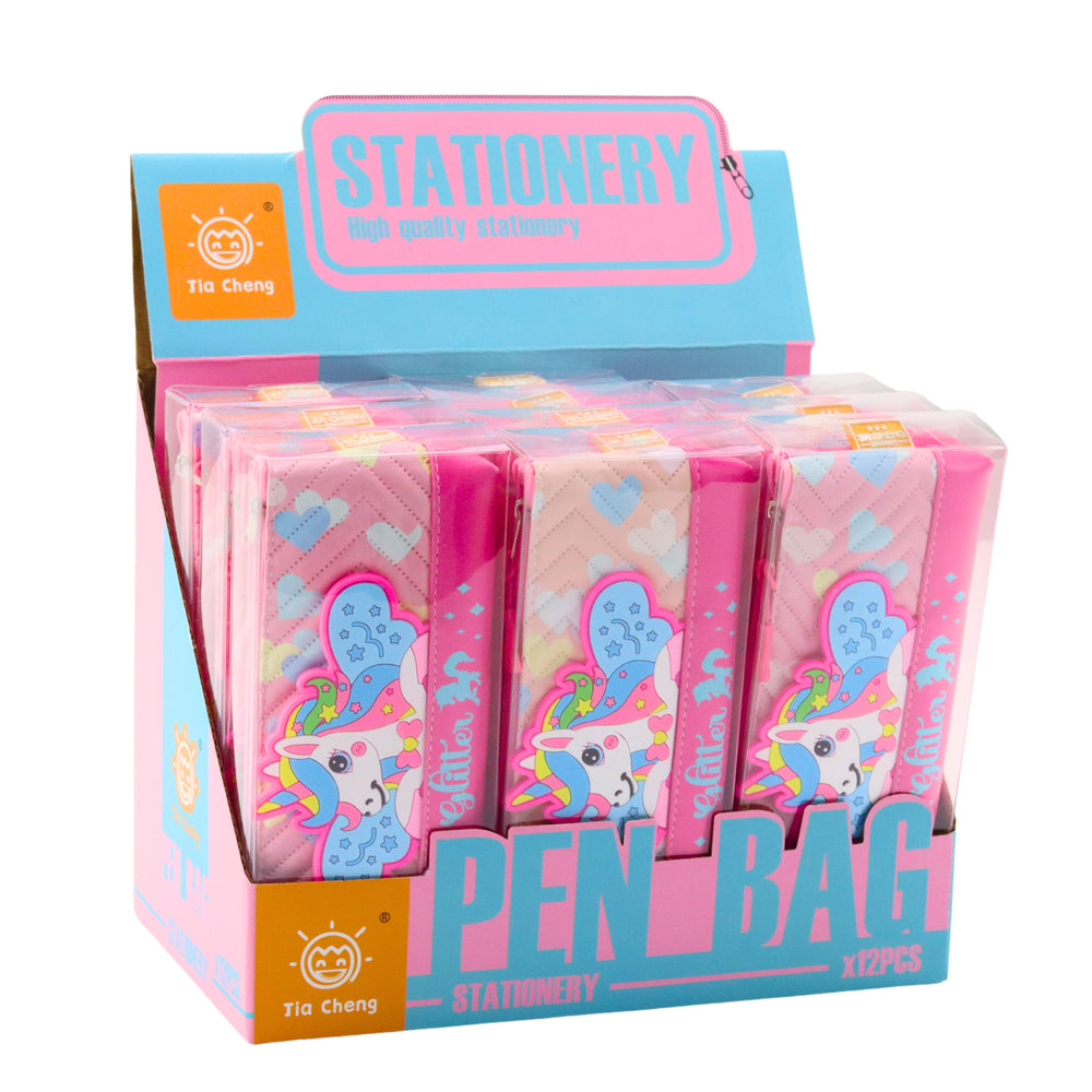 Pencil Case School Kit With Unicorn Pink 20 X 8.5cm