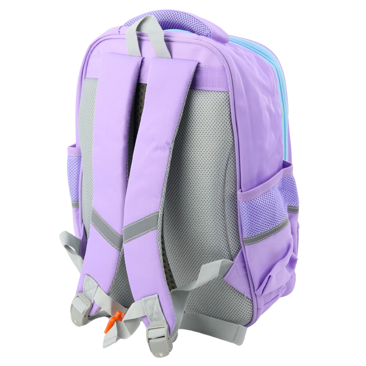 Mochila Escolar Com Patches Alça Peitoral Roxa 16l