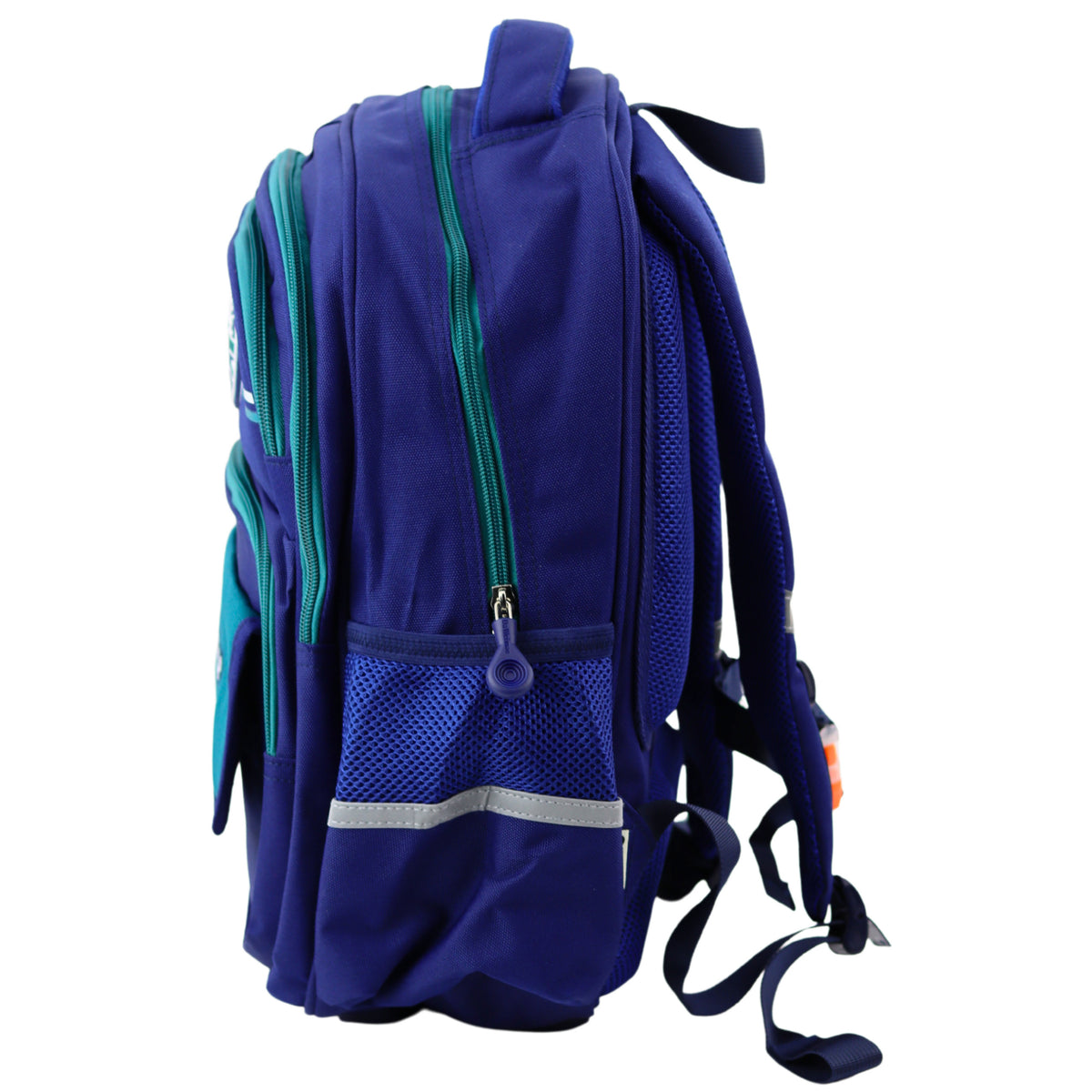 Mochila Escolar Infantil Alça Peitoral Azul Marinho Verde 20l 38cm