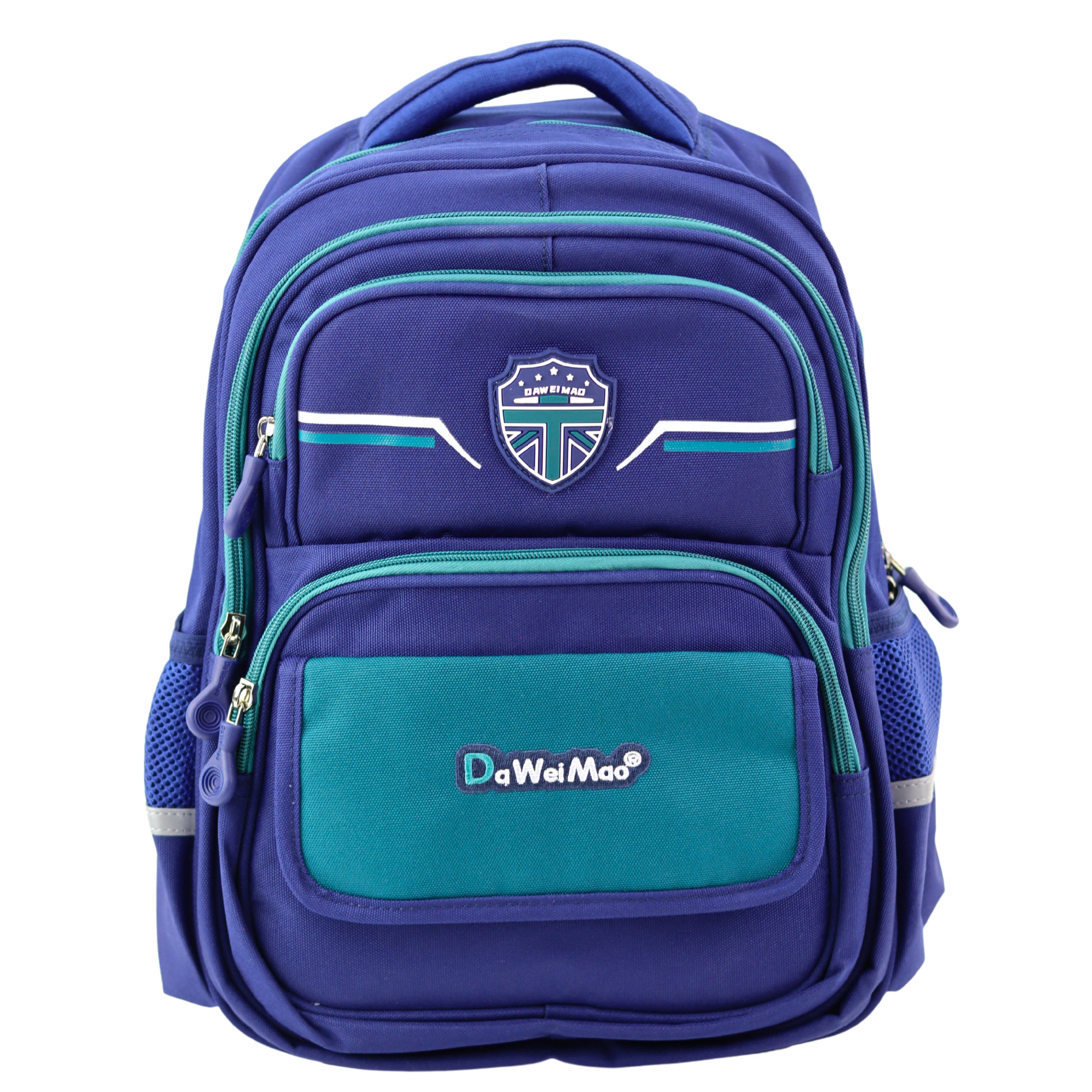 Mochila Escolar Infantil Alça Peitoral Azul Marinho Verde 20l 38cm