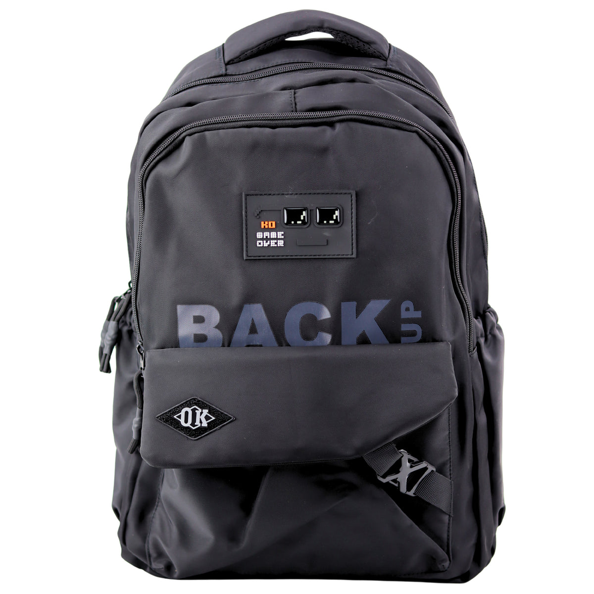 Mochila City School 6 Bolsos Back Up Preto 23l 46cm
