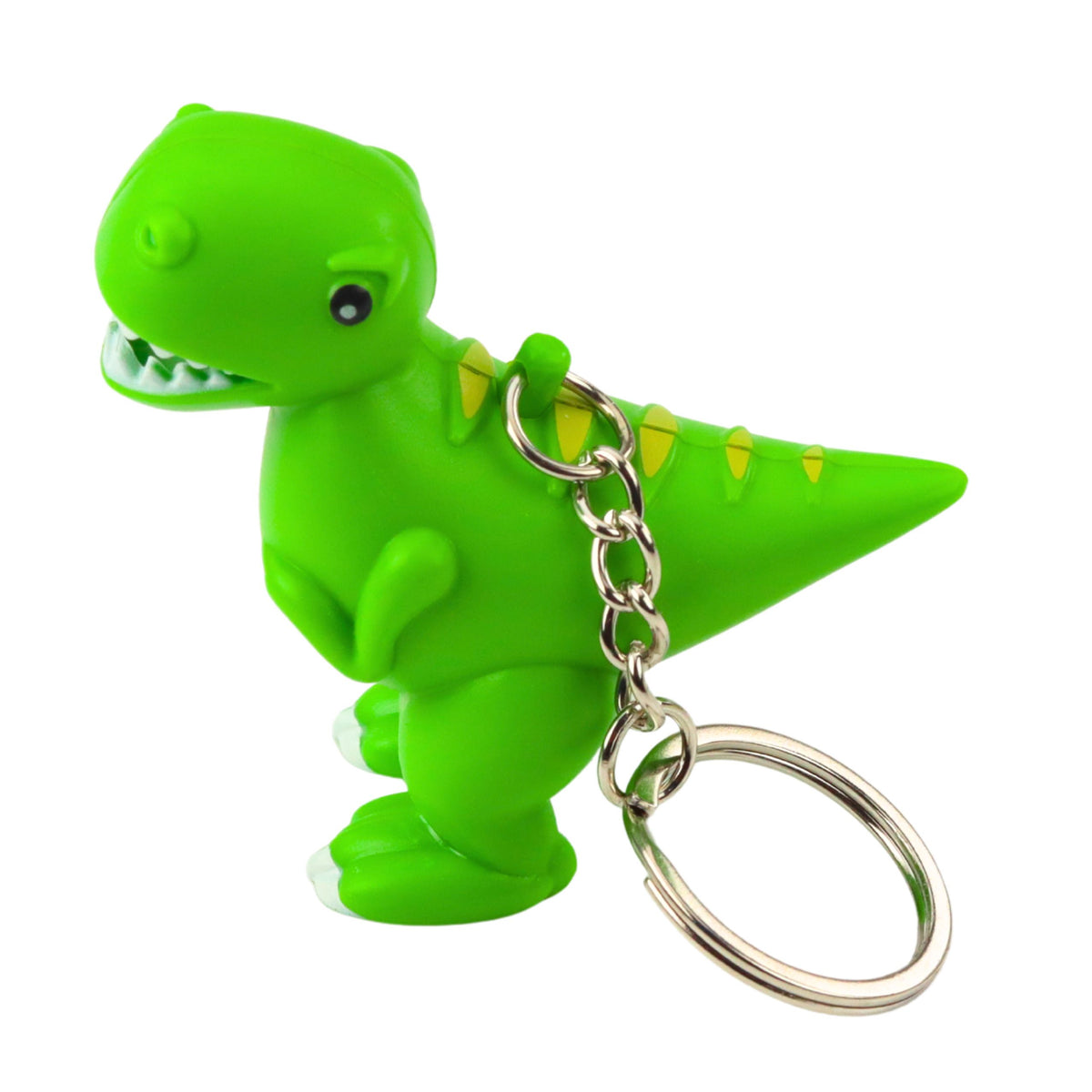 Dinosaur Backpack Keychain Led Flashlight Sounds Green