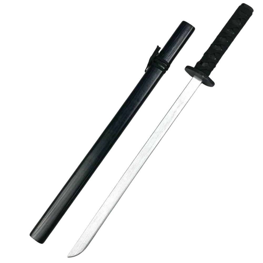 Wooden Katana Sword Play Training Prop Black 70cm
