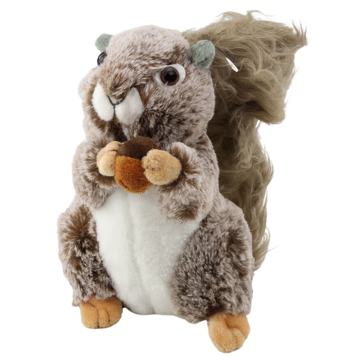 Plush Cuddly Toy Squirrel With A Nut Brown 18cm