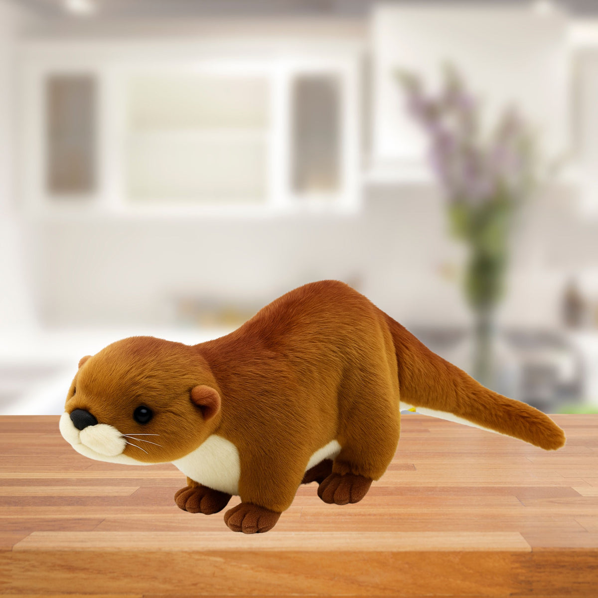 Plush Mascot Cuddly Toy Otter White Brown 50cm