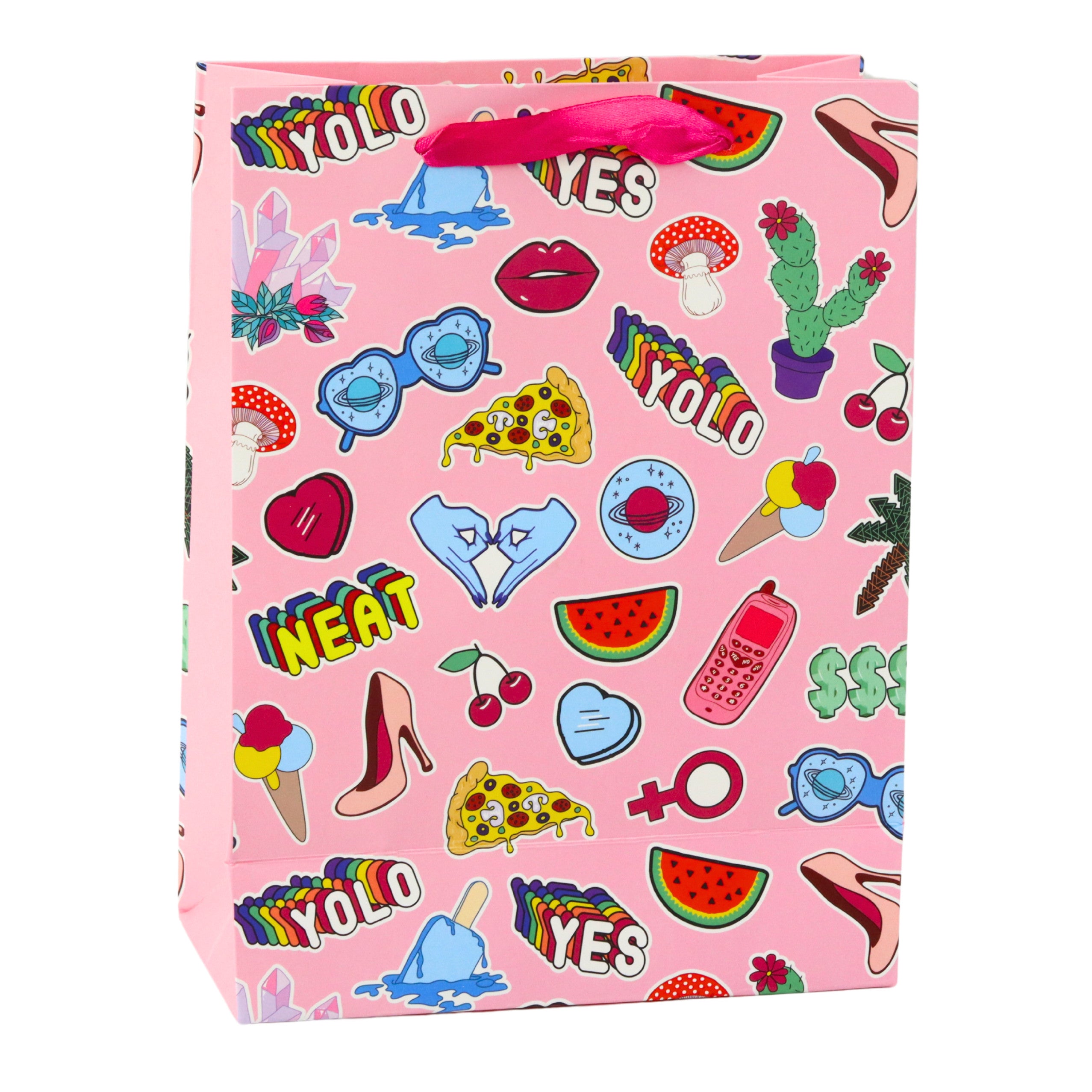 Gift Bag Stickers Colored Stamps 23 X 18 X 10.5 Cm