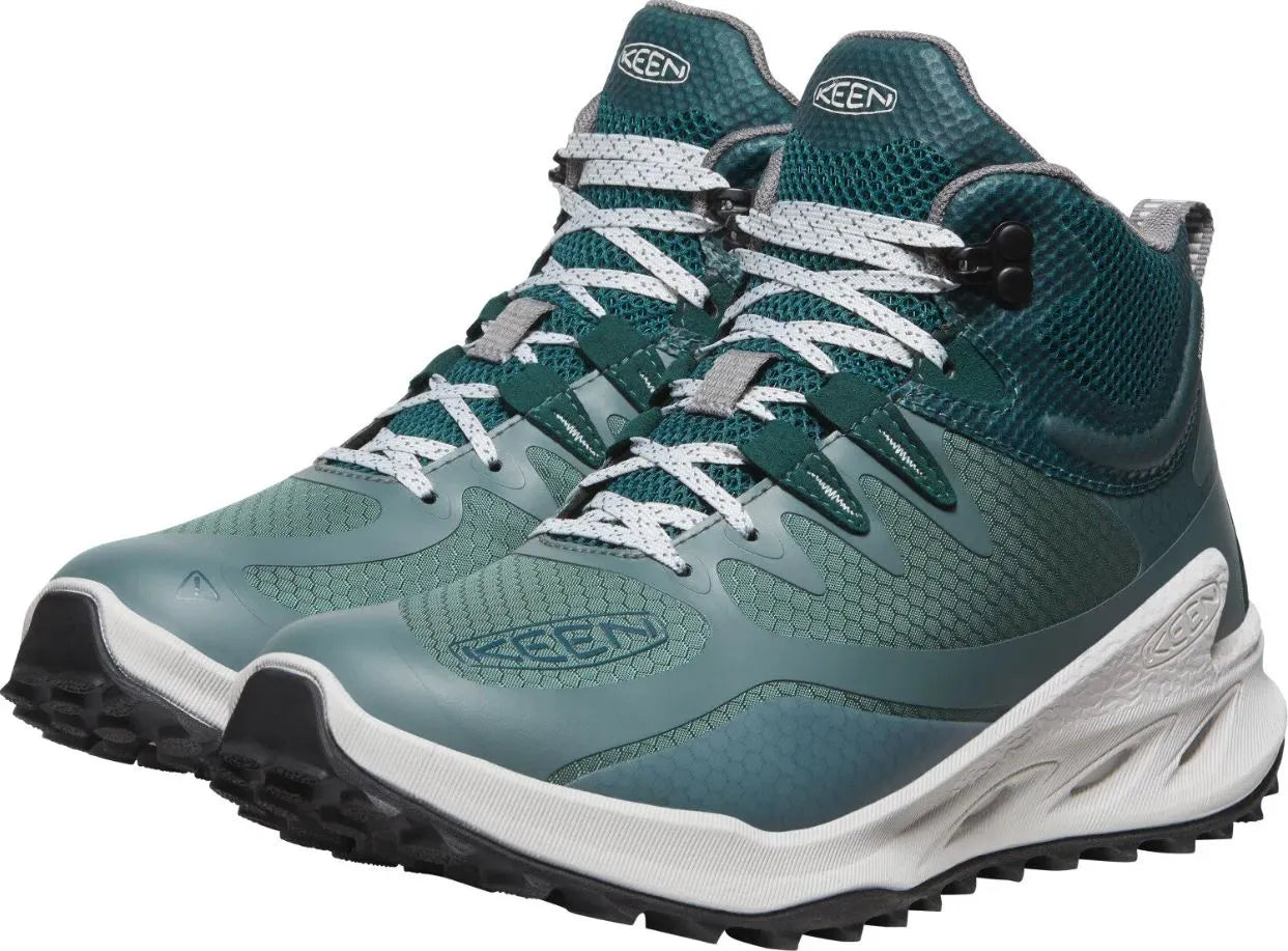 Chaussures pour femmes Keen wmns zionic mid wp forêt foncée/bleu mousse de mer 38,5