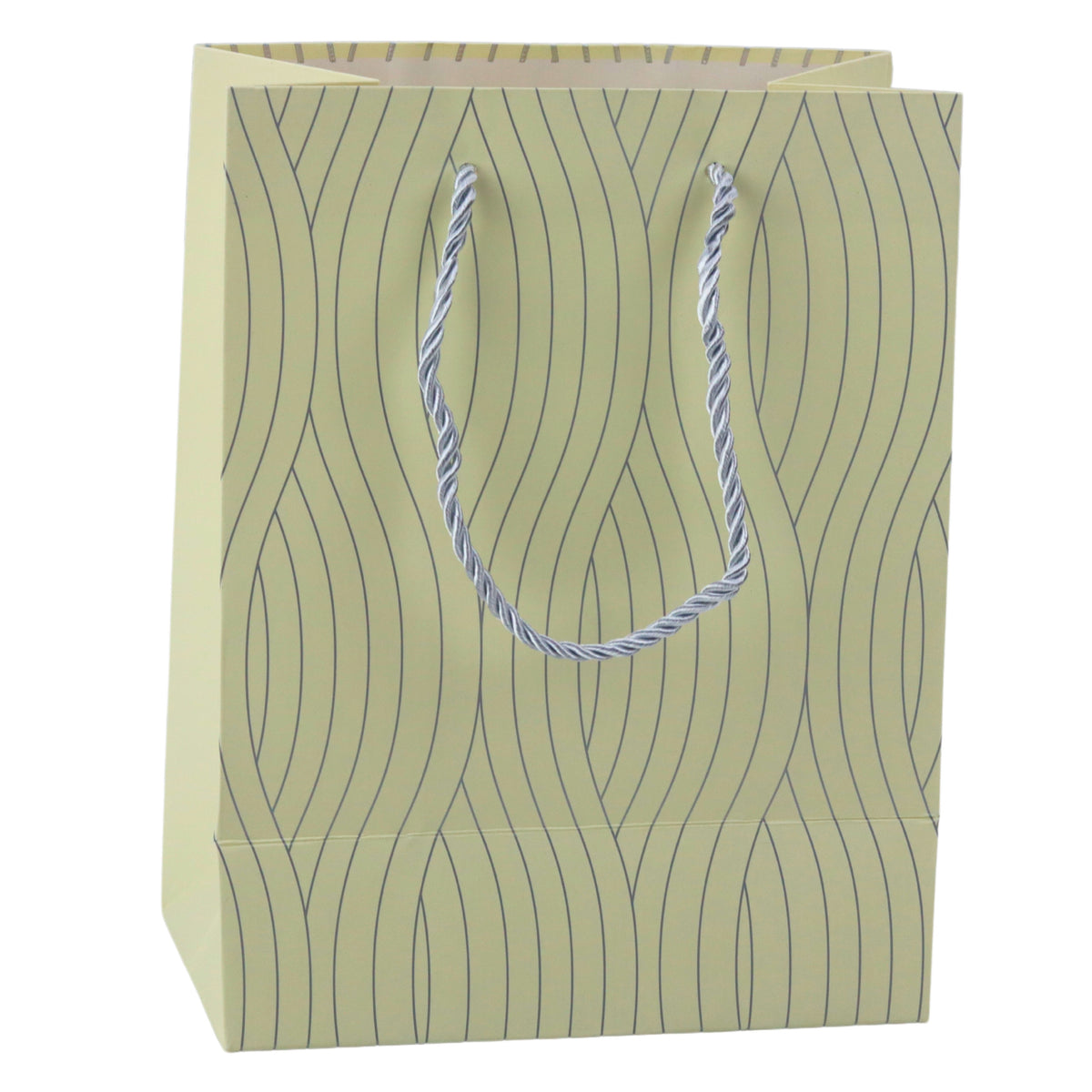 Paper Gift Bag Silver Wavy Lines 23 X 18 X 10.5 Cm