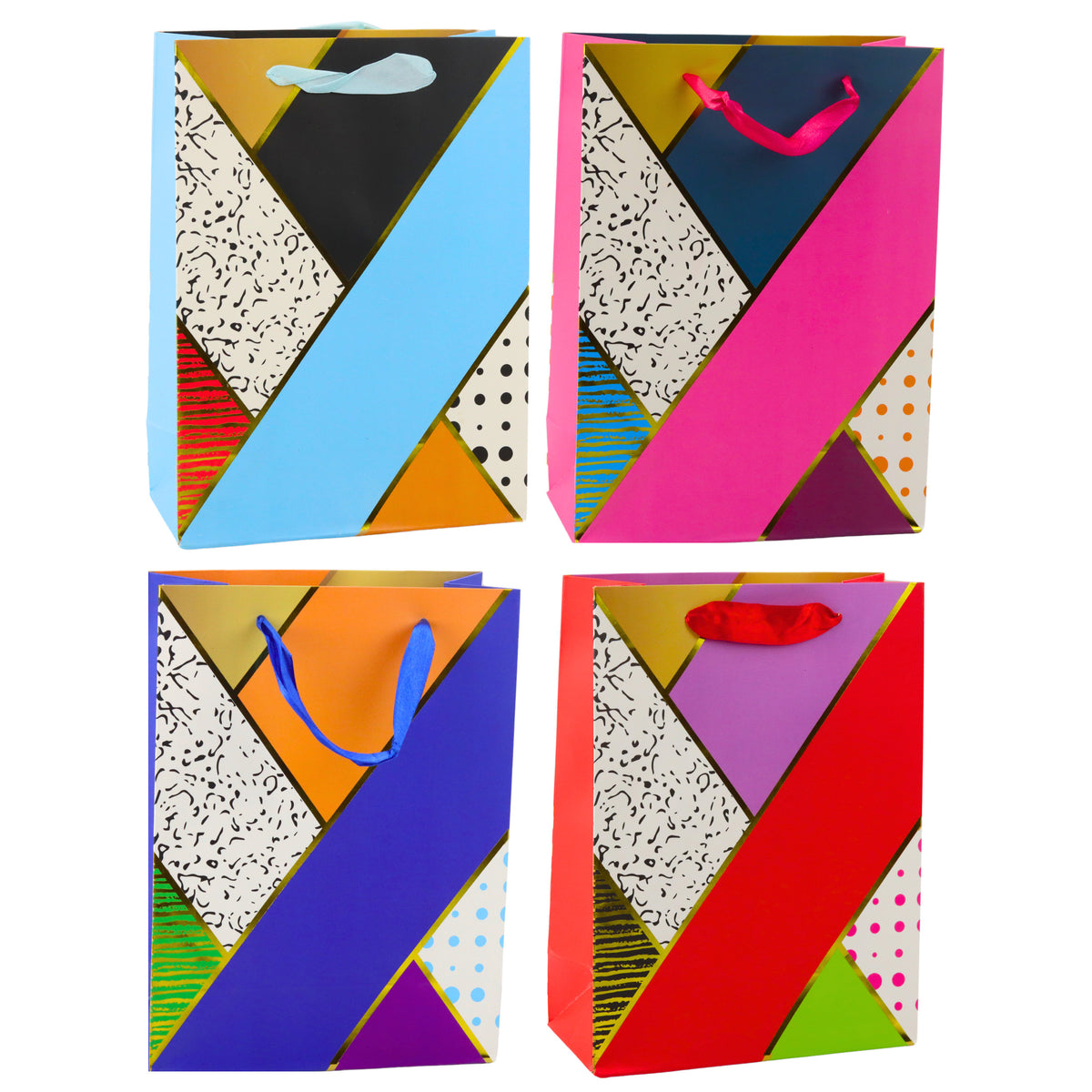 Paper Gift Bag Geometric Patterns 23 X 18 X 10.5 Cm