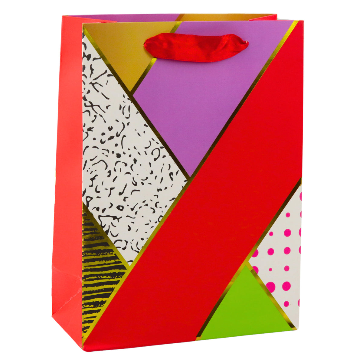 Paper Gift Bag Geometric Patterns 23 X 18 X 10.5 Cm