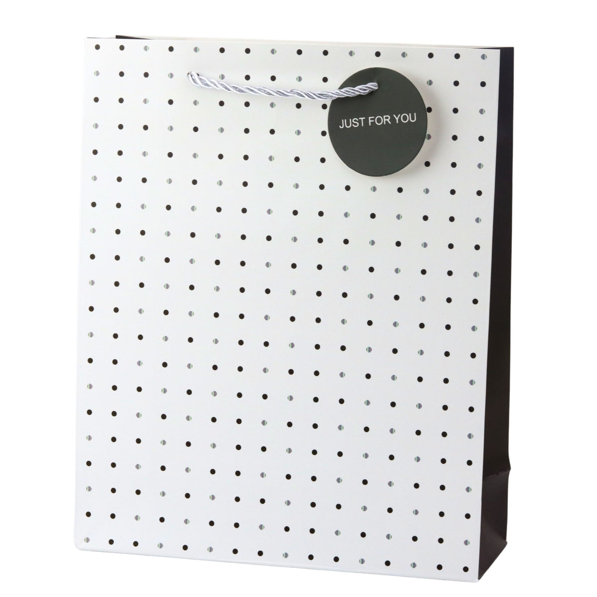 Classic Polka Dot Gift Bag With Just For You Pendant 32 X 26 X 10 Cm