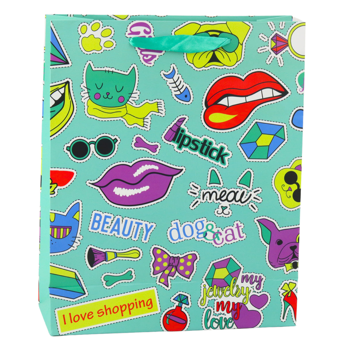 Gift Bag Stickers Colored Stamps 32 X 26 X 12 Cm