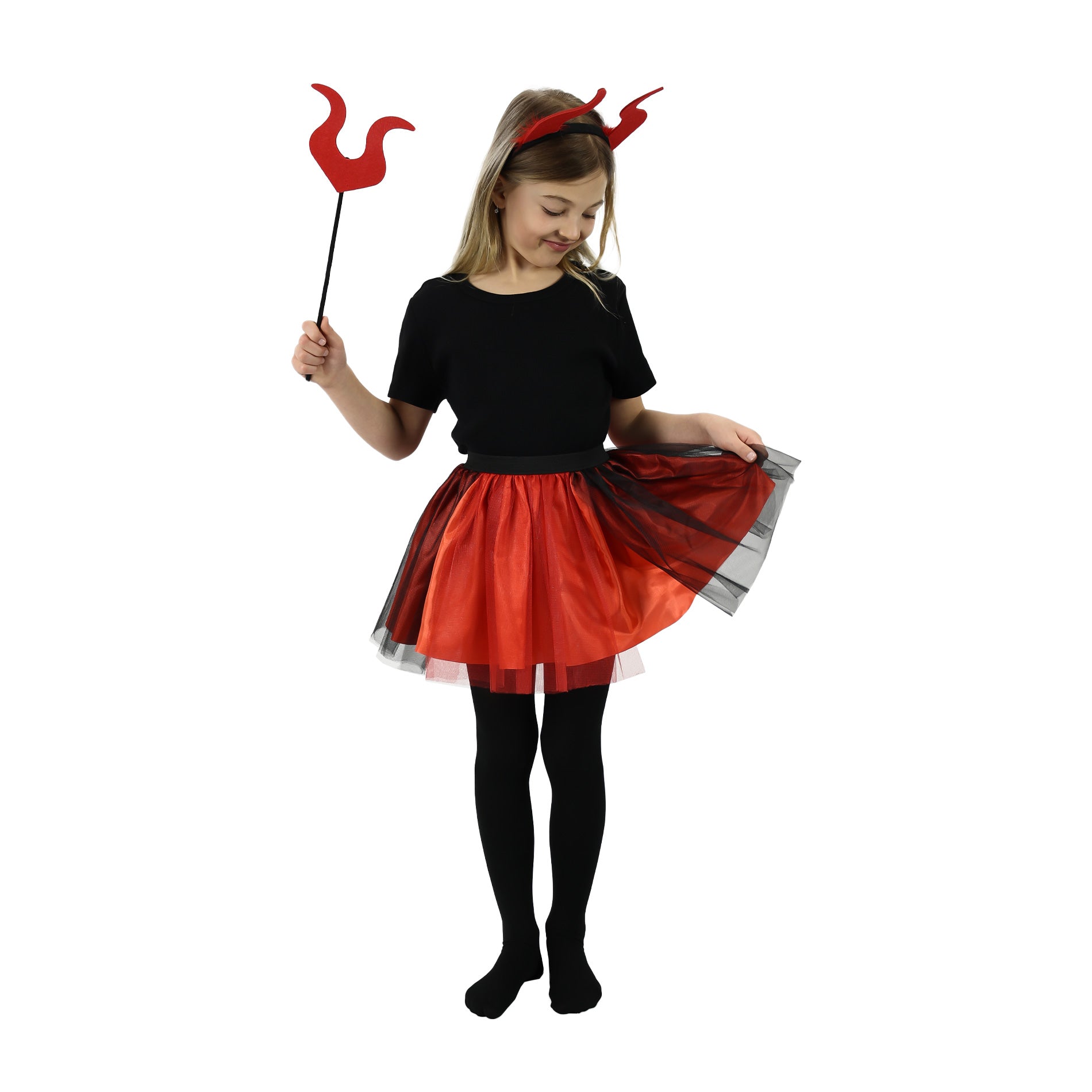 Children Costume Devil Tutu Skirt With Accessories