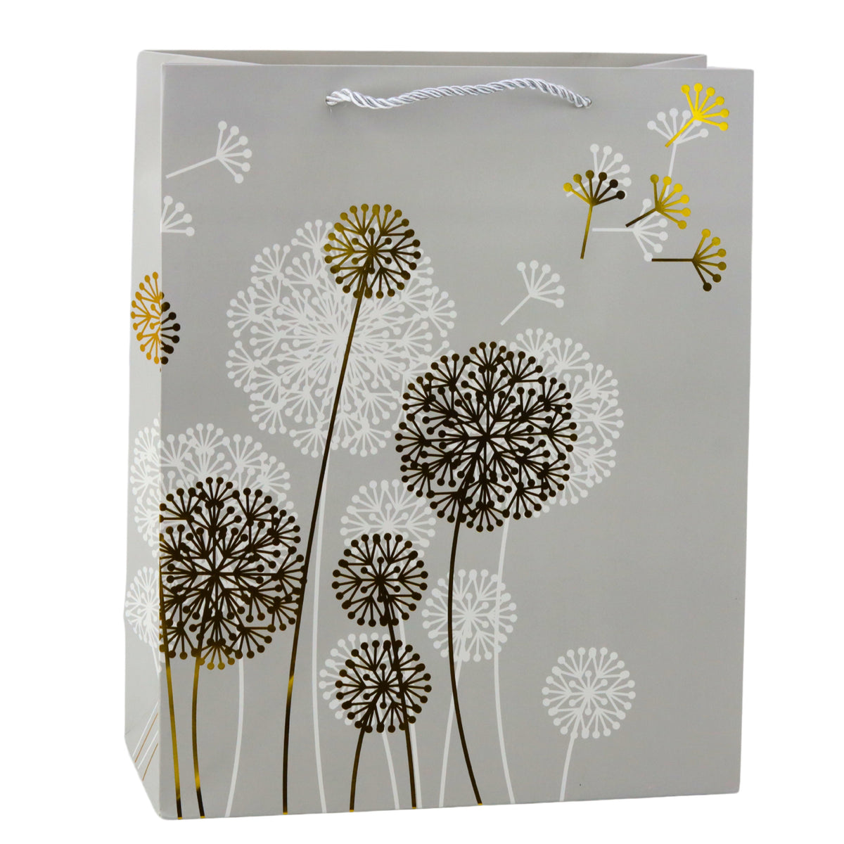 Sac Cadeau Pissenlits Éléments Dorés 32 X 26 X 12cm