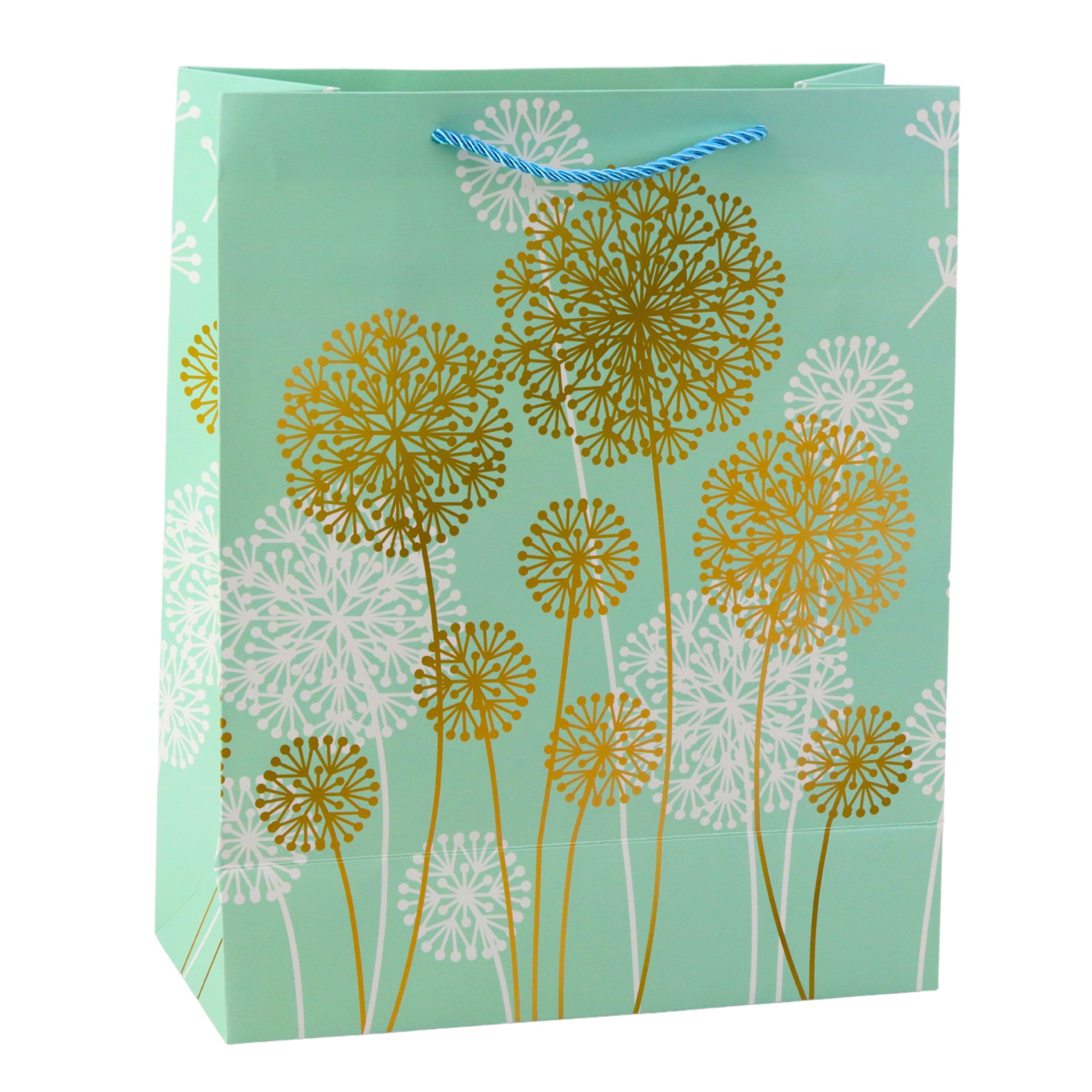 Gift Bag Dandelions Gold Elements 32 X 26 X 12cm