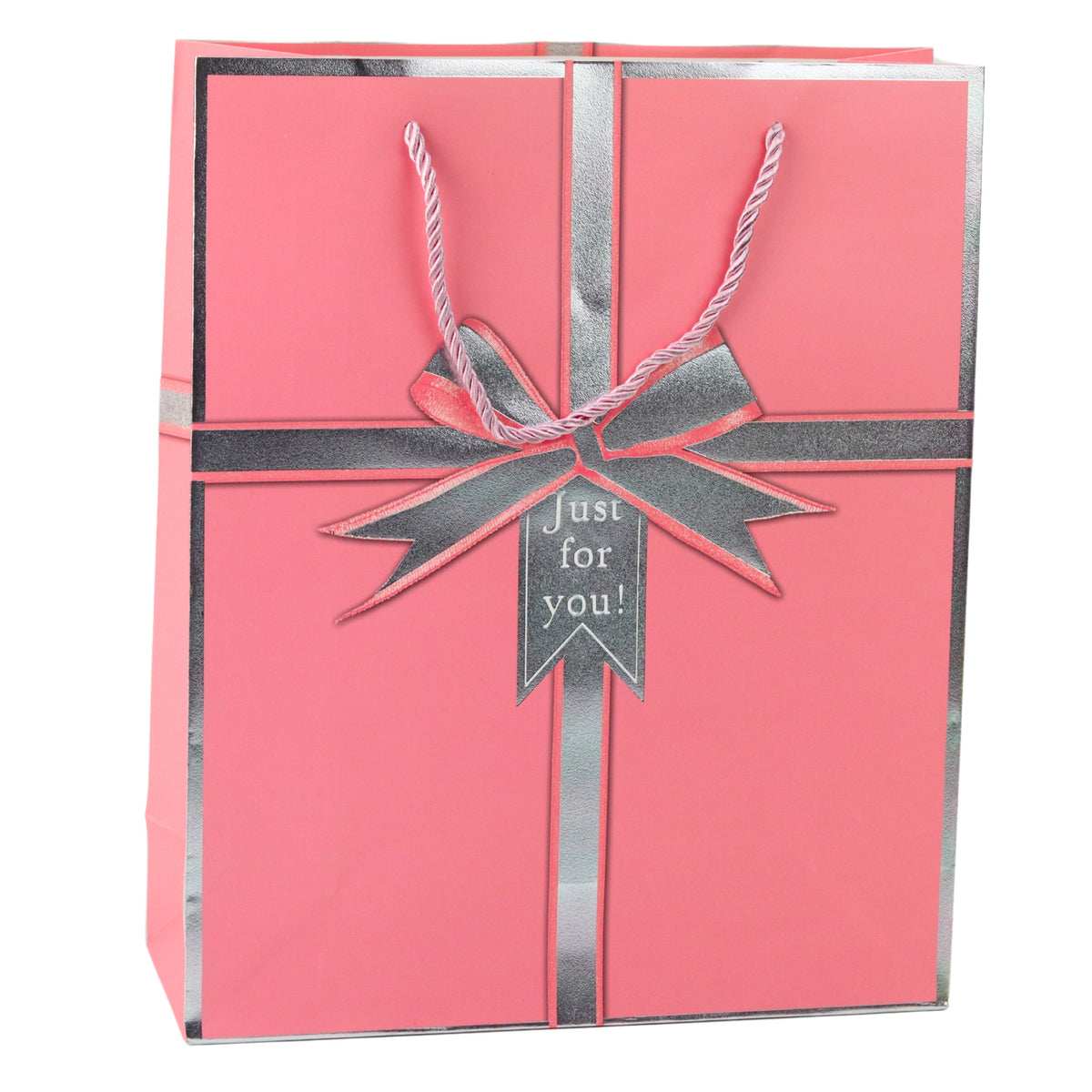 Just For You Bow Gift Bag 32 X 26 X 12 Cm