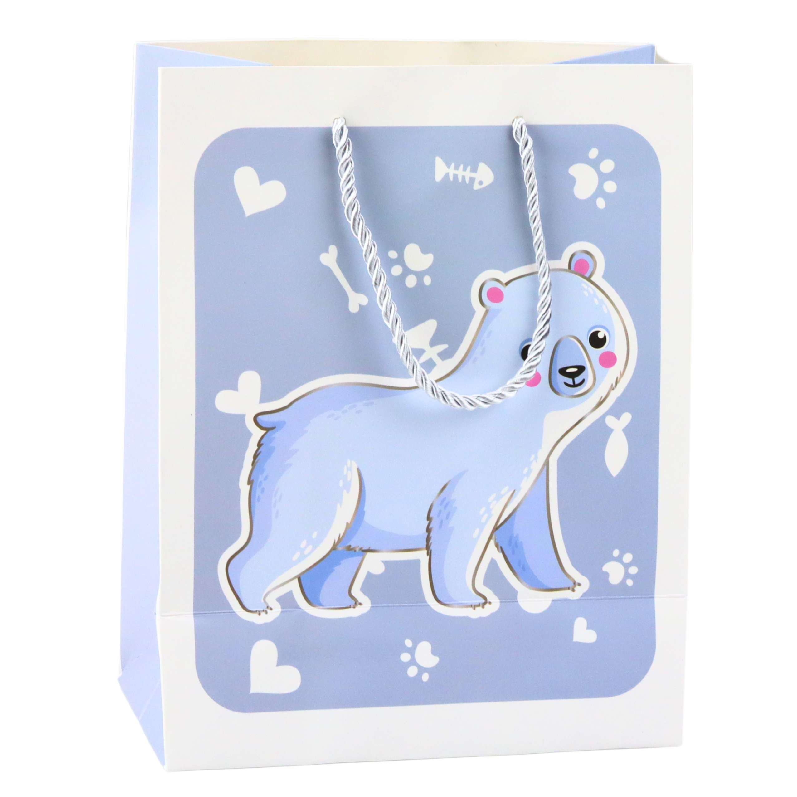 Gift Bag 3d Animals Pastel 23x 18 X 10cm