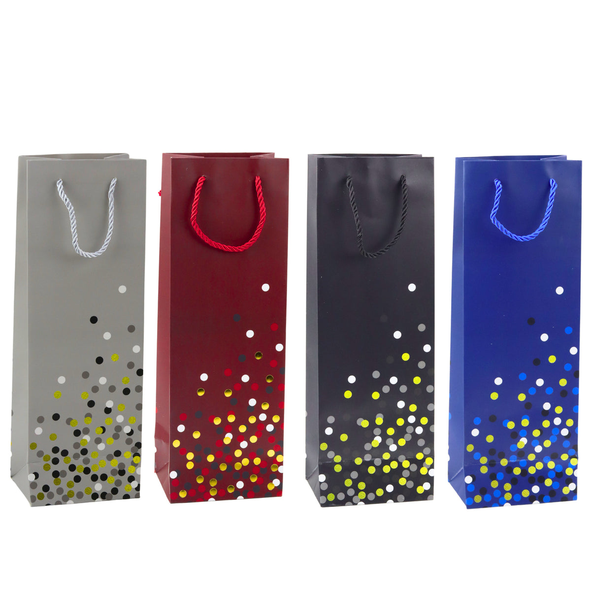 Geschenktüte für Weinflaschen, gepunktet, 36 x 12 x 9 cm