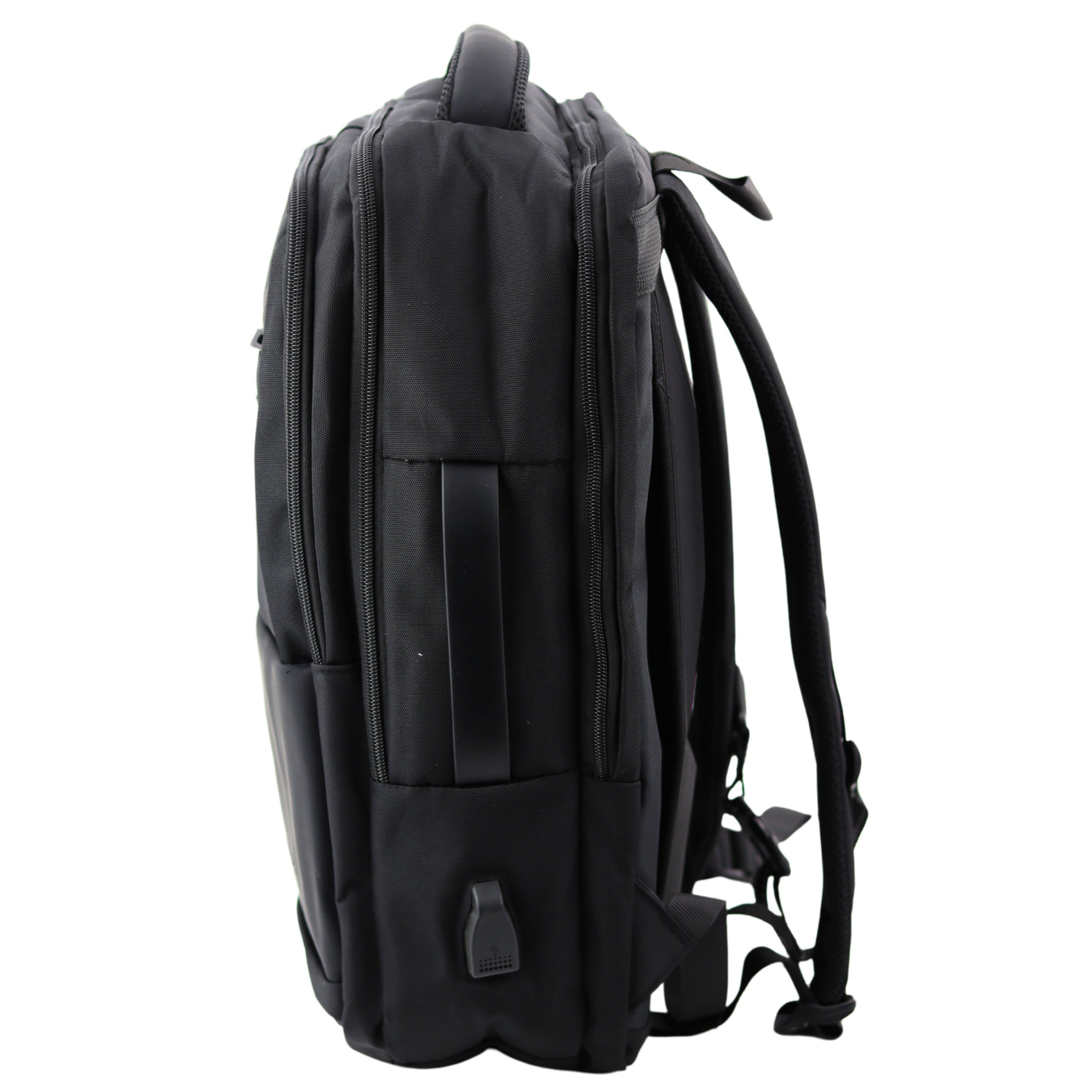 Mochila City Business Usb Alça Peitoral Preta 26l 45cm