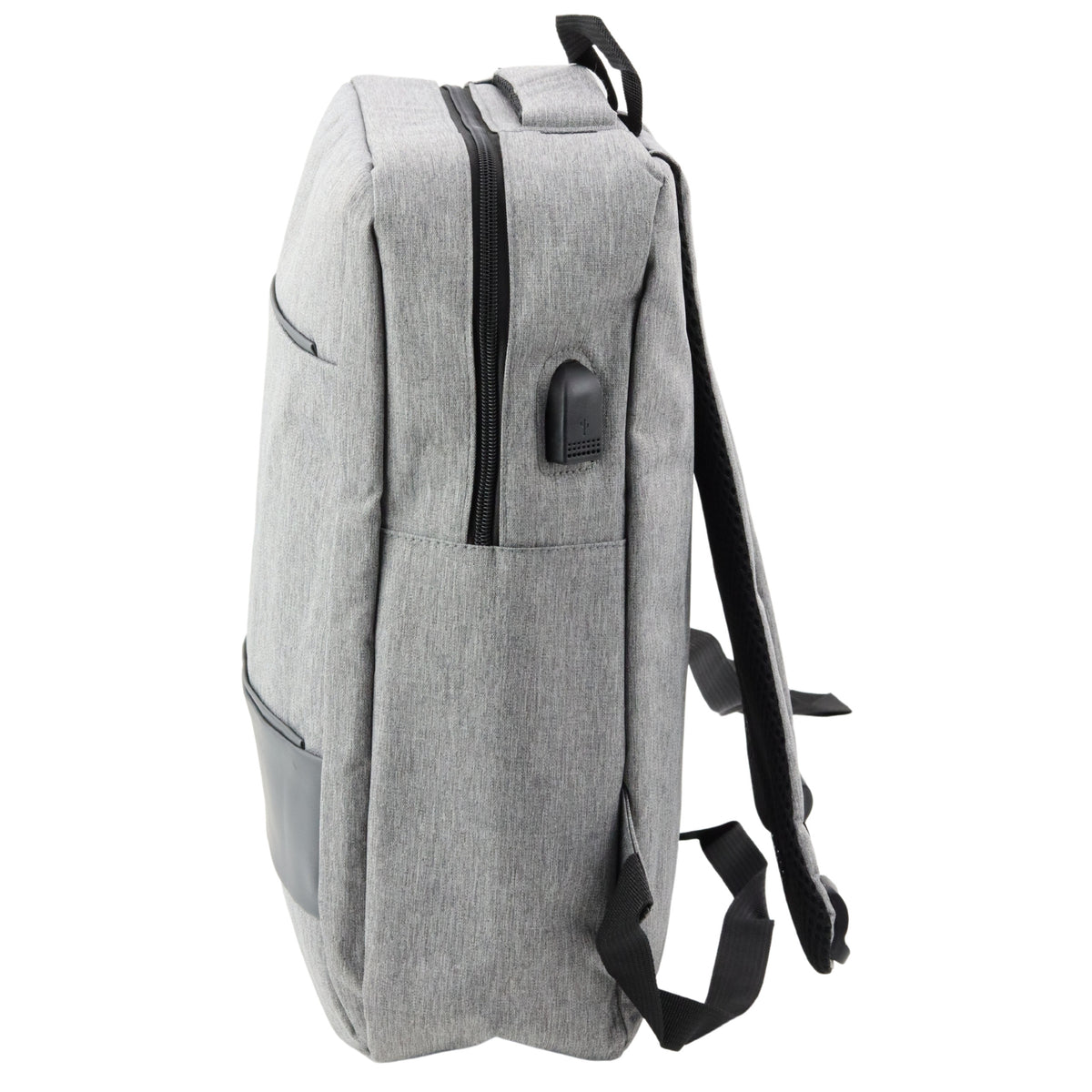 Mochila City Business Usb Compartimento Médio Cinza 14l 40cm