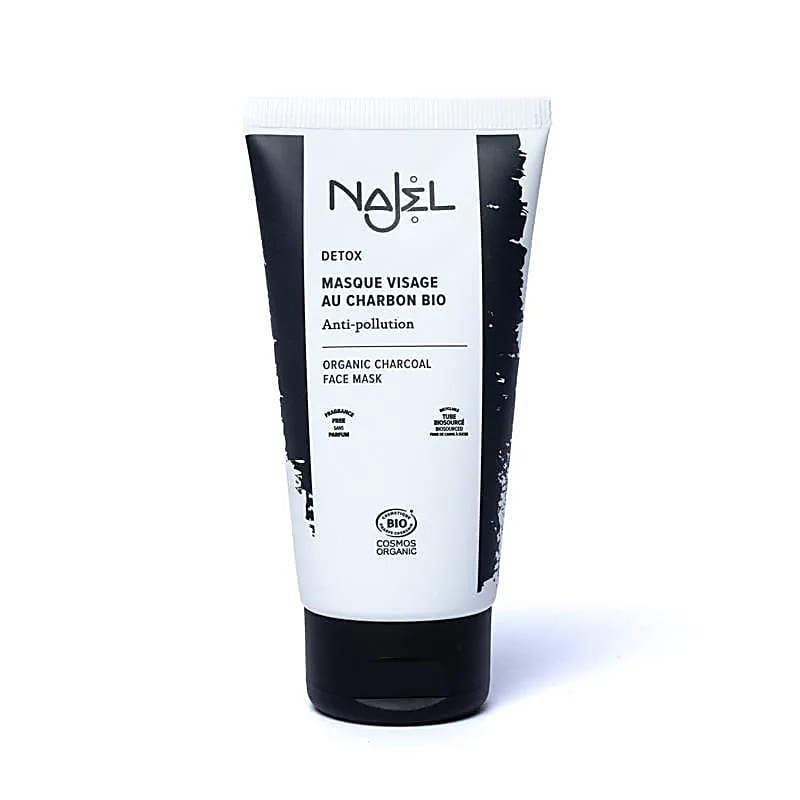 Mască de față cu cărbune de curățare Najel Organic - 75 Ml