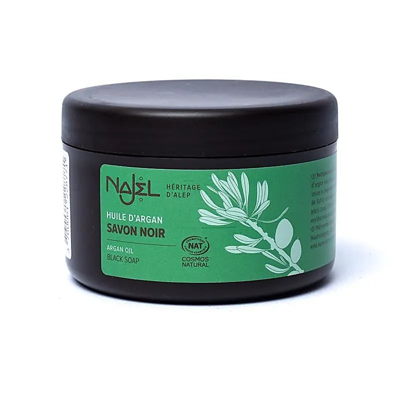 Najel Aleppo Black Soap With Argan Oil Unscented --set Of 2 Pcs - 200ml