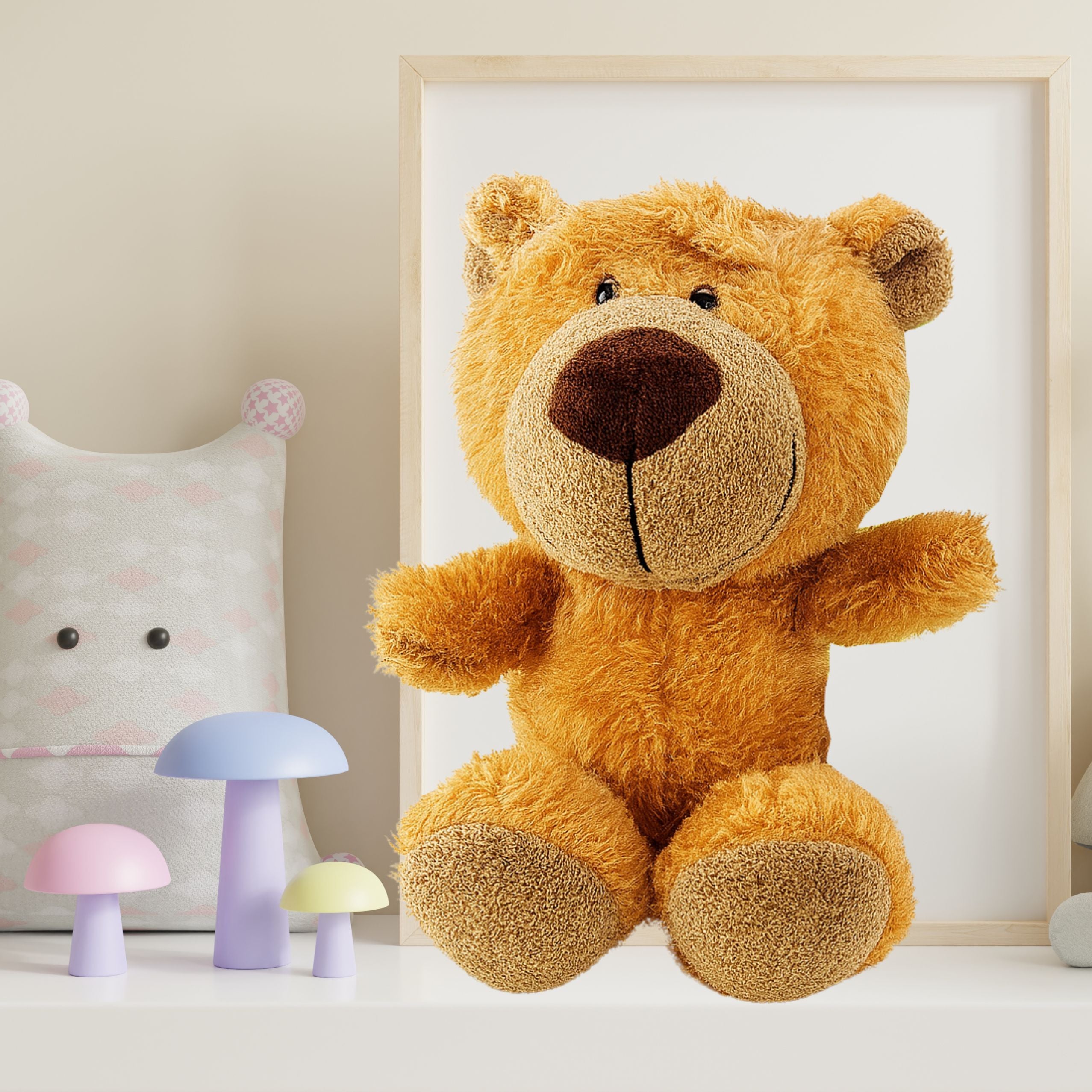 Plush Toy Teddy Bear With Suction Cup Brown 23 X 12 Cm