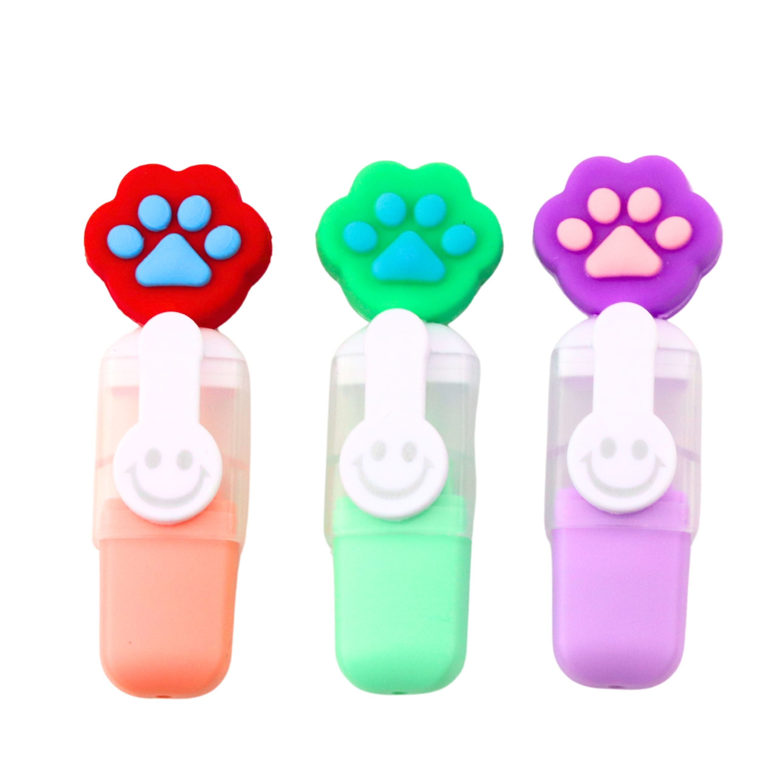 Set Of Mini Highlighters With A Claw In A Colorful Case 6 Pcs 8 Cm