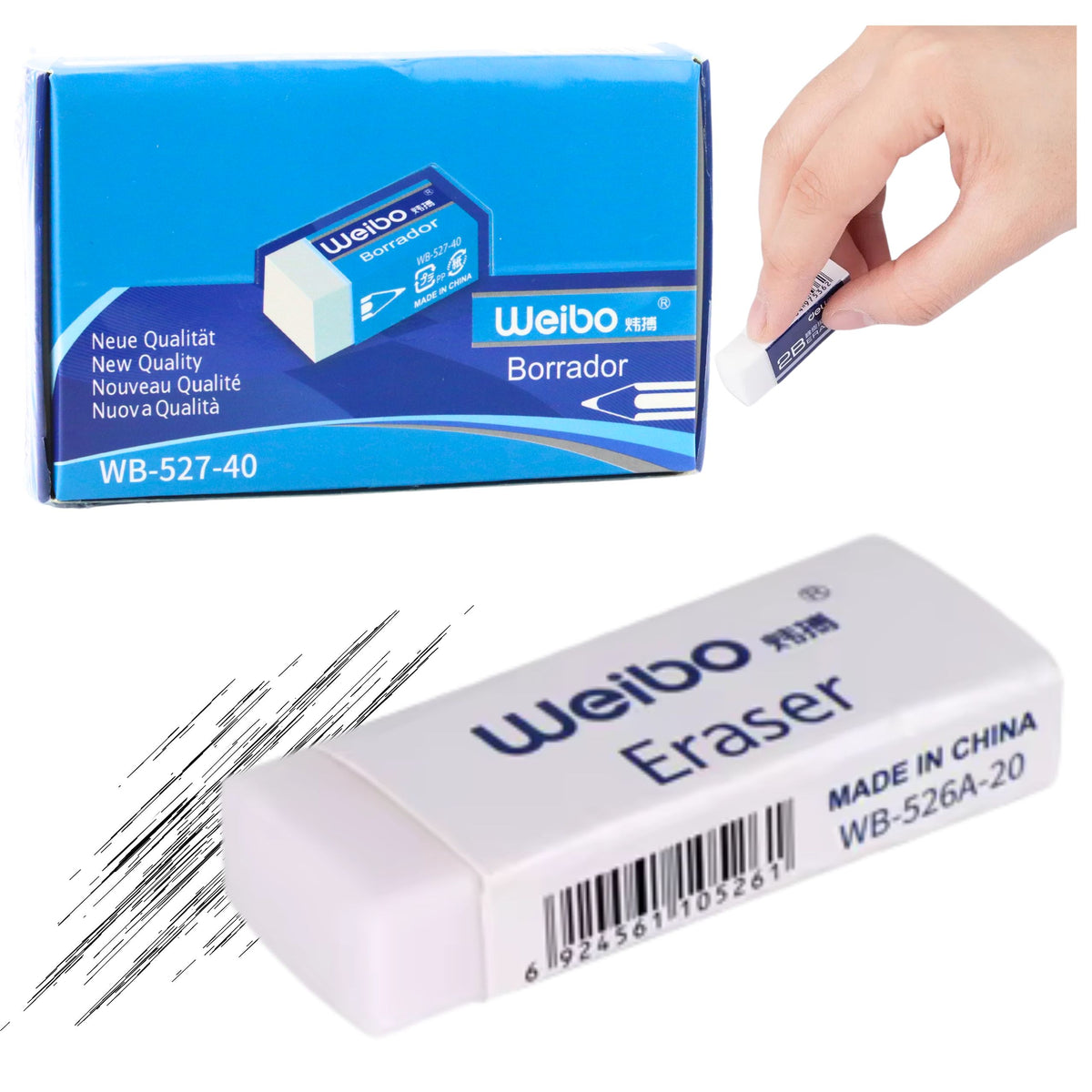 School Office Eraser White Wb-527-40 3.5cm