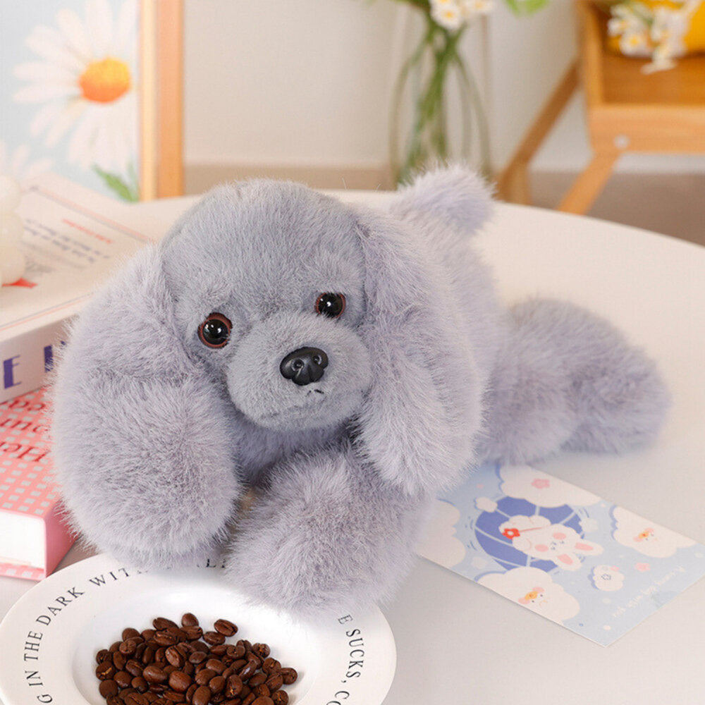 Peluche Cocker Spaniel Cane Con Zampe Appesantite Grigio 30 cm