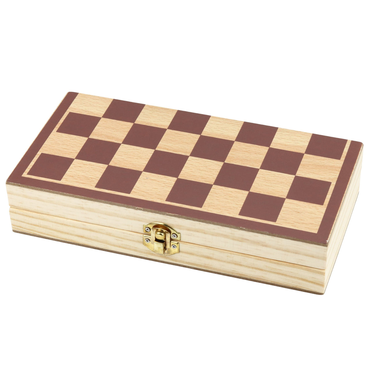 Classic Logic Game Wooden Chess Folding Suitcase Board