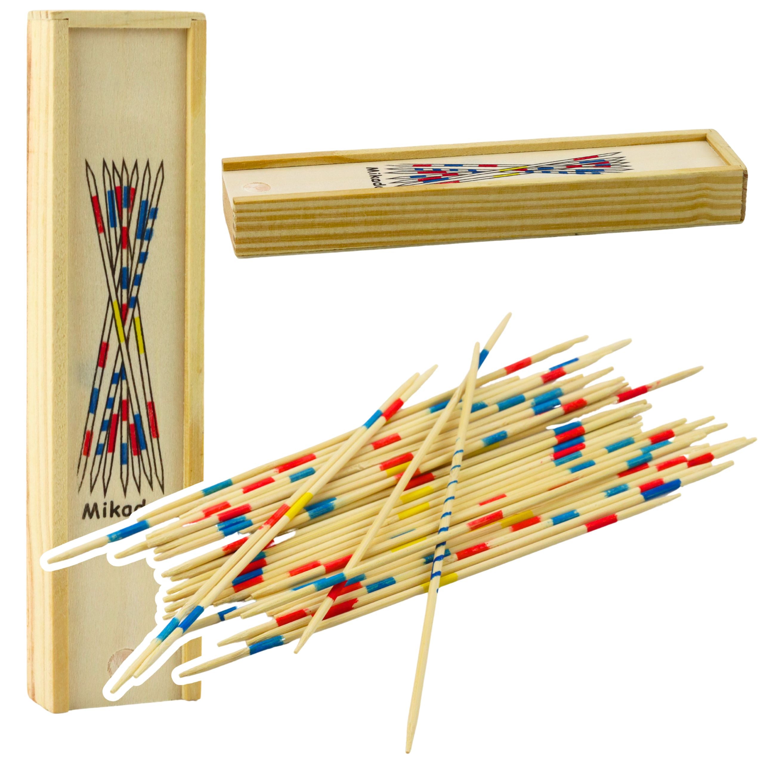 Family Game Of Dexterity Wooden Mikado Pick-up Sticks 41 Pcs.