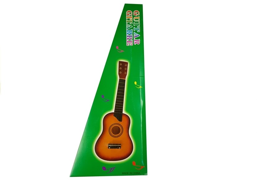 Wooden Guitar With Pick Beige
