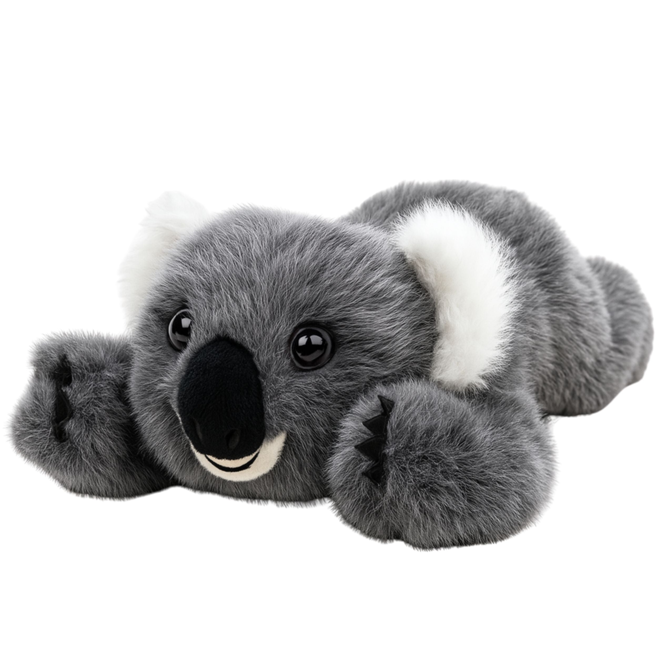 Plüschtier Kuscheltier Liegender Koalabär Grau 30cm